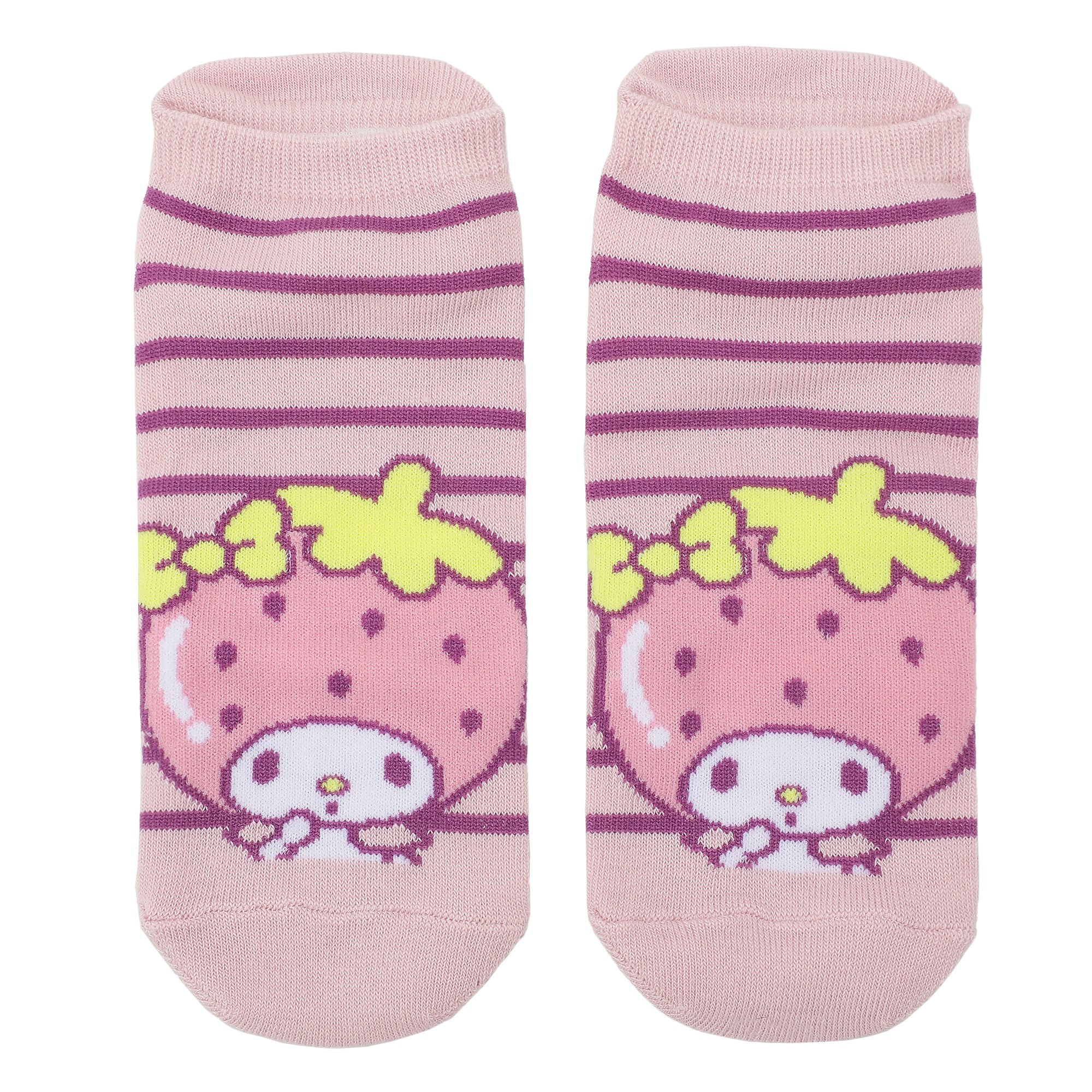 Hello Kitty & Friends Bathtime Women's 5-Pair Striped Ankle Socks