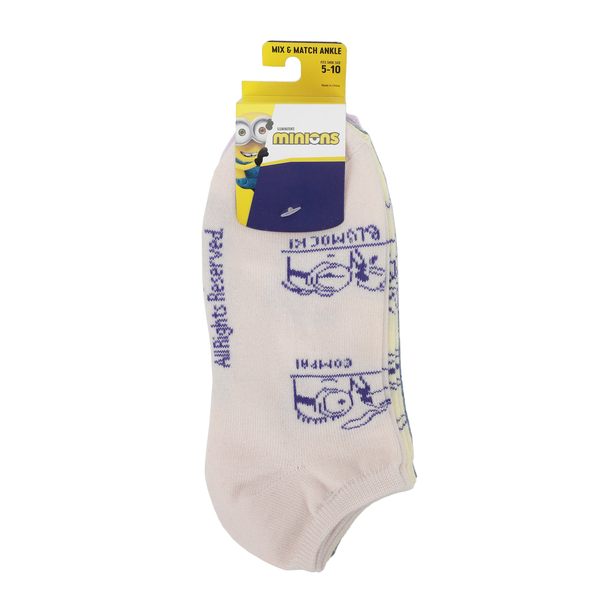 Despicable Me Minions Coffee Break Women's 5-Pair Ankle Socks
