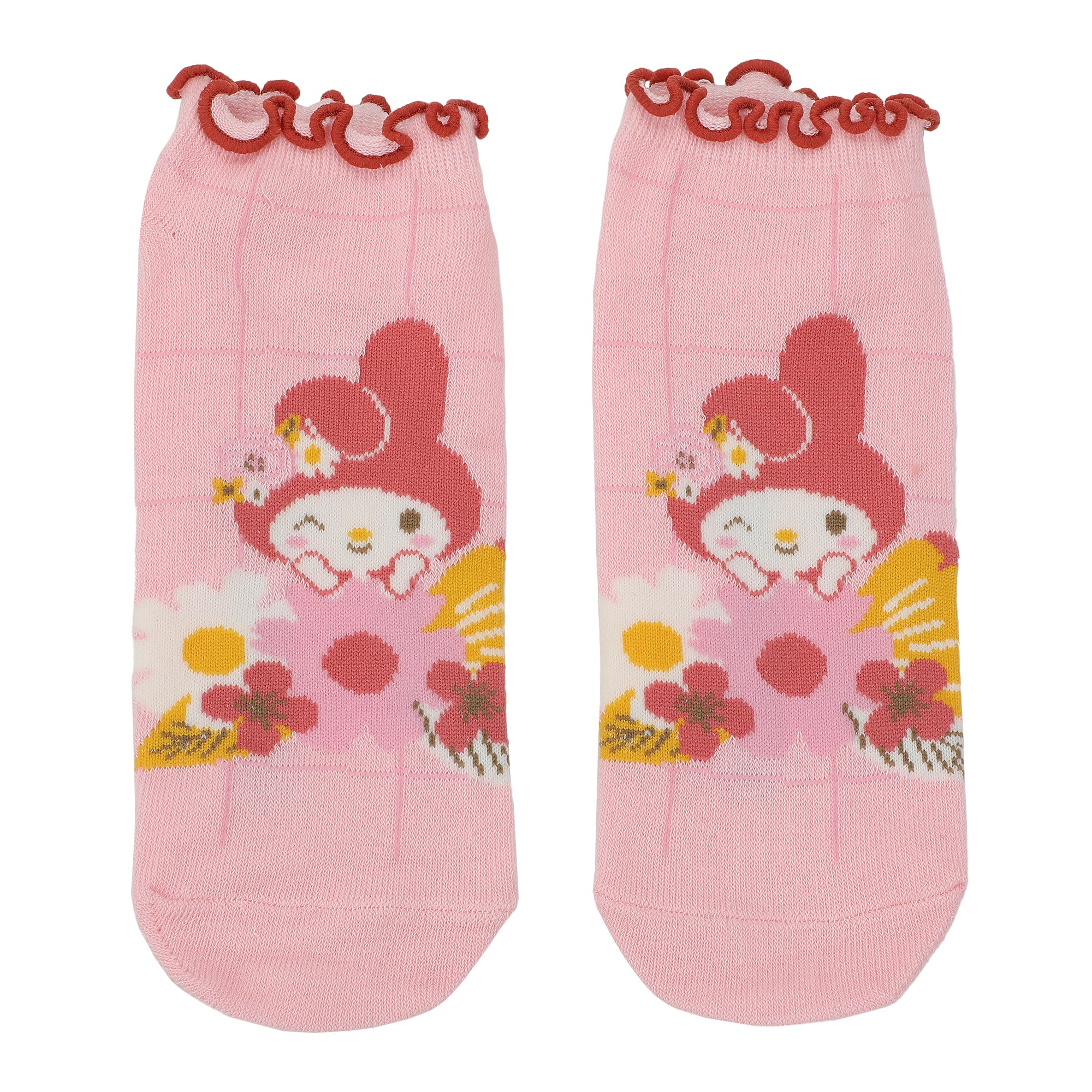 Hello Kitty & Friends Floral Character Art 5-Pair Women's Ankle Socks