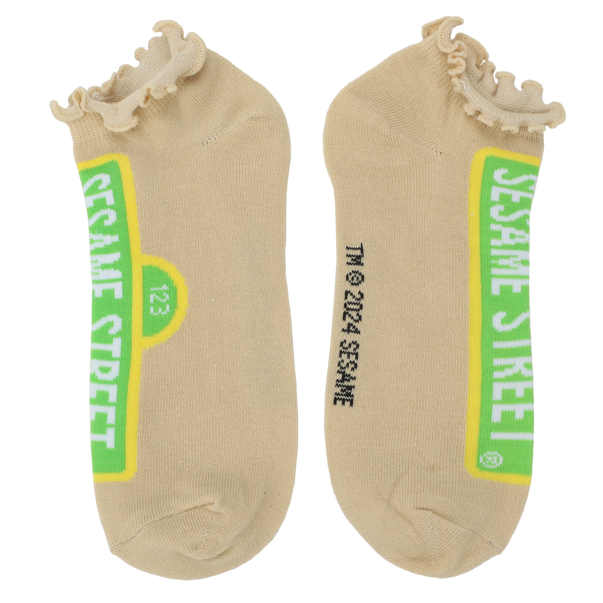 Sesame Street Characters & Logo Women's 5-Pair Ankle Socks-OSFA