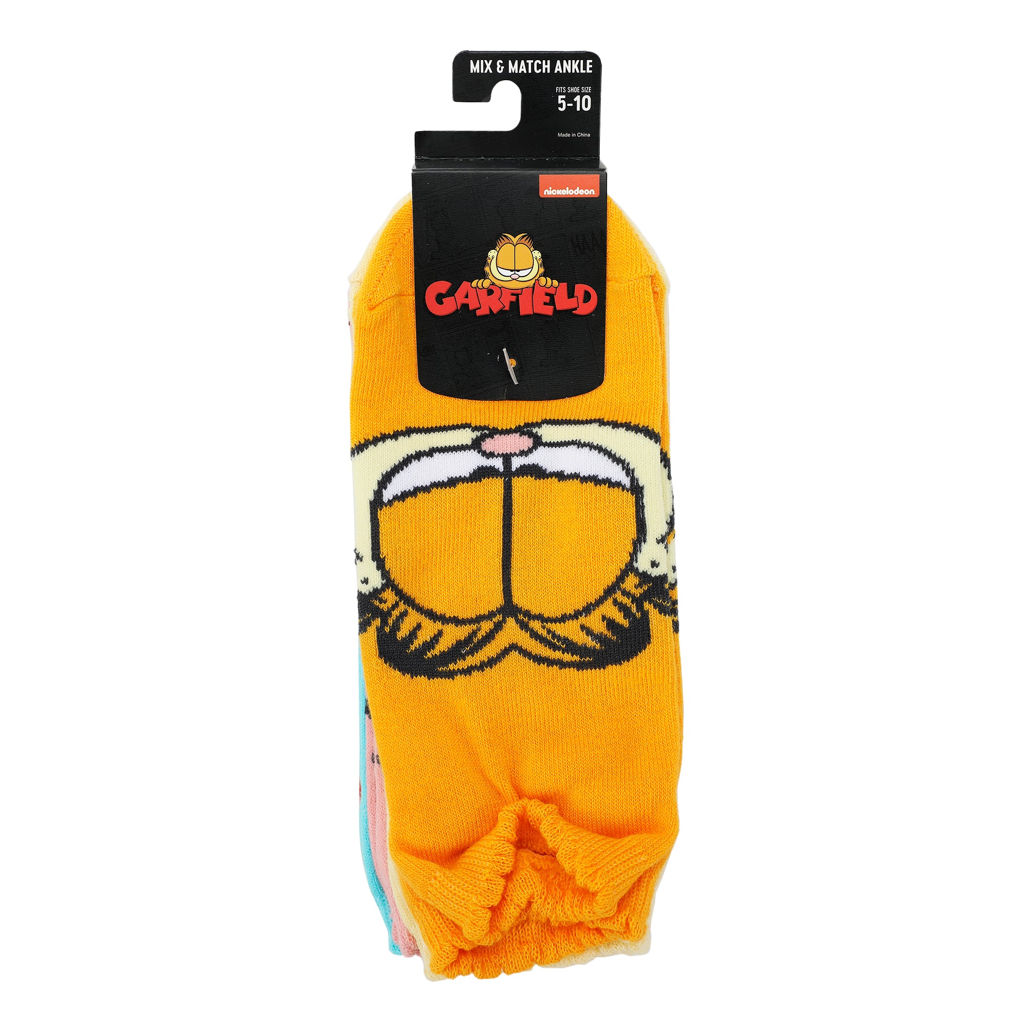 Garfield & Odie Character Art Women's 5-Pair Ankle Socks