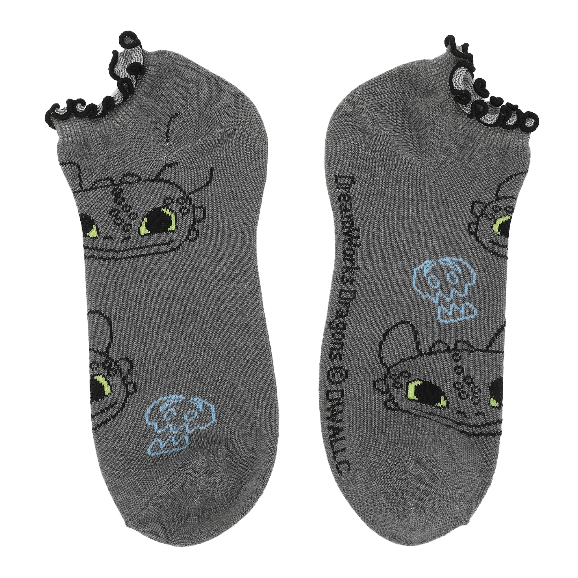 How To Train Your Dragon Toothless Character Art Women's 5-Pair Ankle Socks