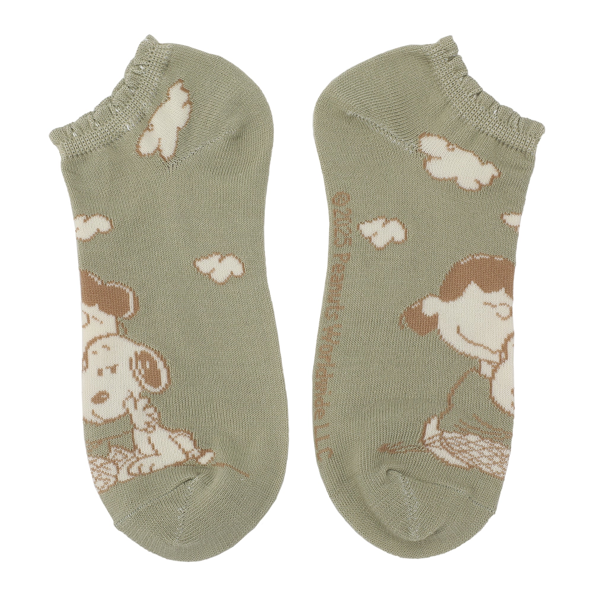 Peanuts Snoopy Character Art Women's 5-Pair Pack Ankle Socks