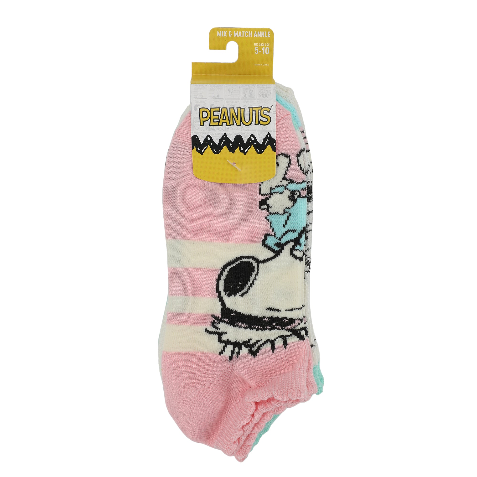 Peanuts Sports Clubs Women's 5-Pair Ankle Socks