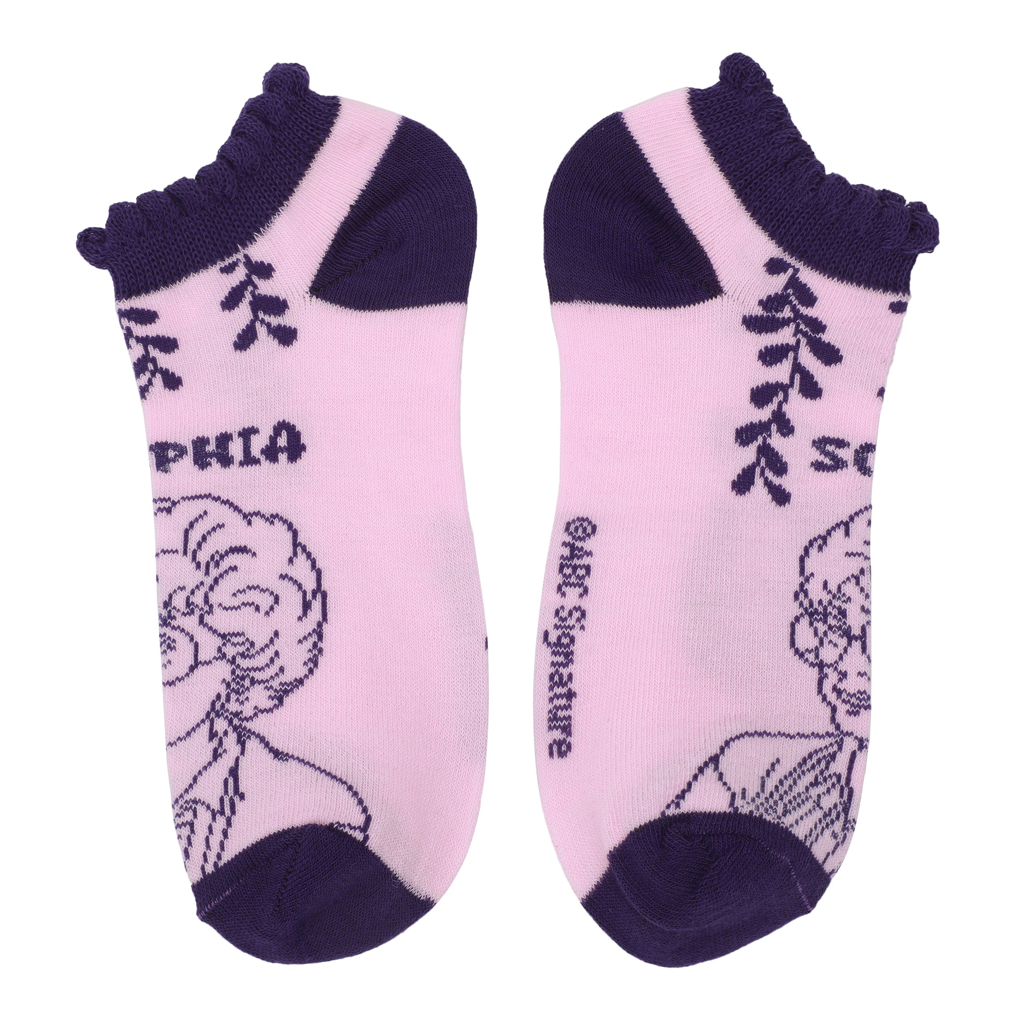 Golden Girls Character Illustrations Women's 5-Pair Ankle Socks