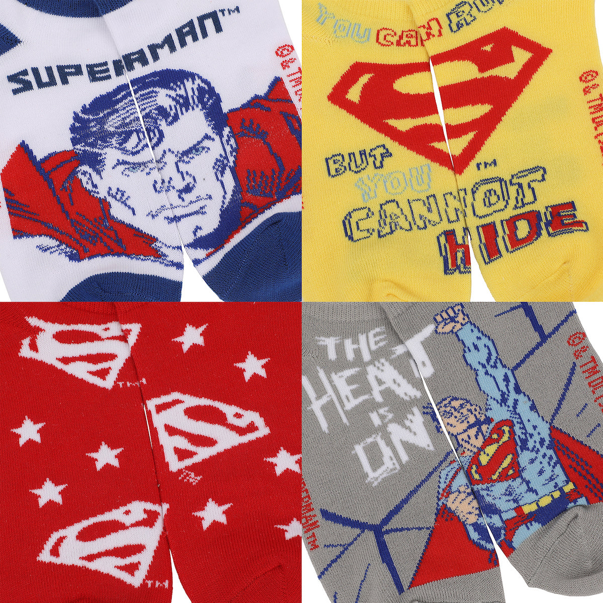 Superman Characters Womens Ankle Socks 5 Pack