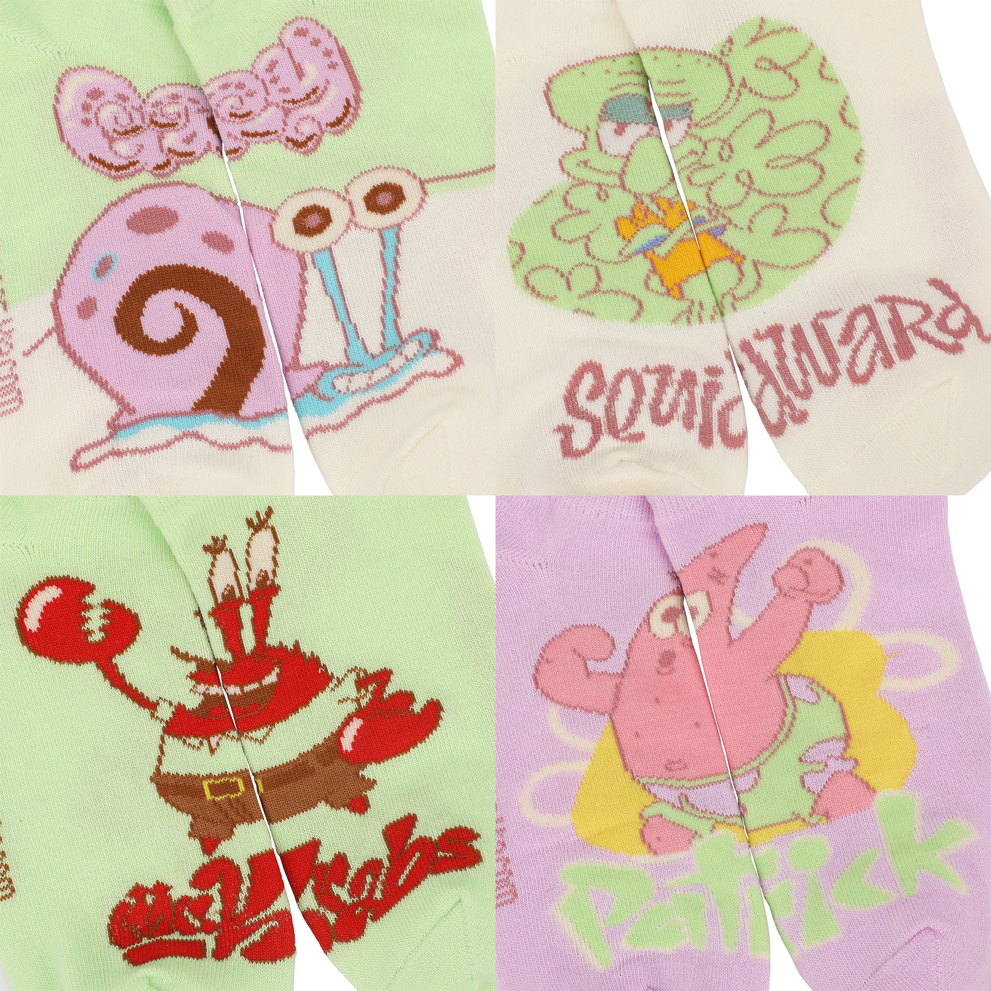 Spongebob Squarepants Mixed Characters Womens Ankle Socks 5 Pack