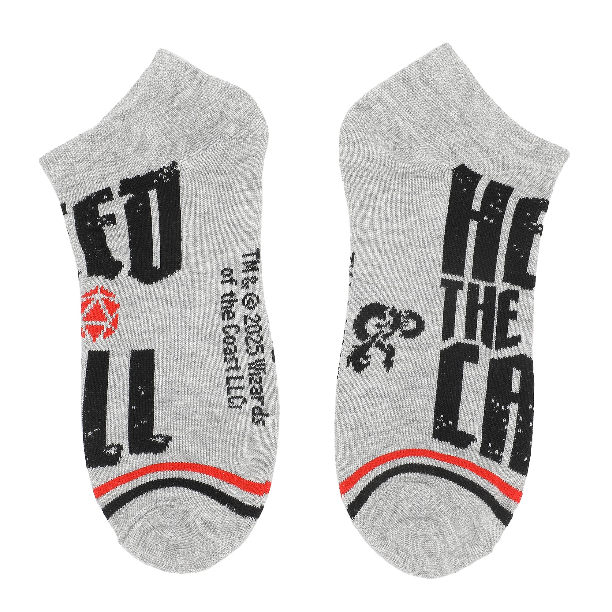 Dungeons & Dragons Logo Verbiage and Dice Womens Ankle Socks 5 Pack