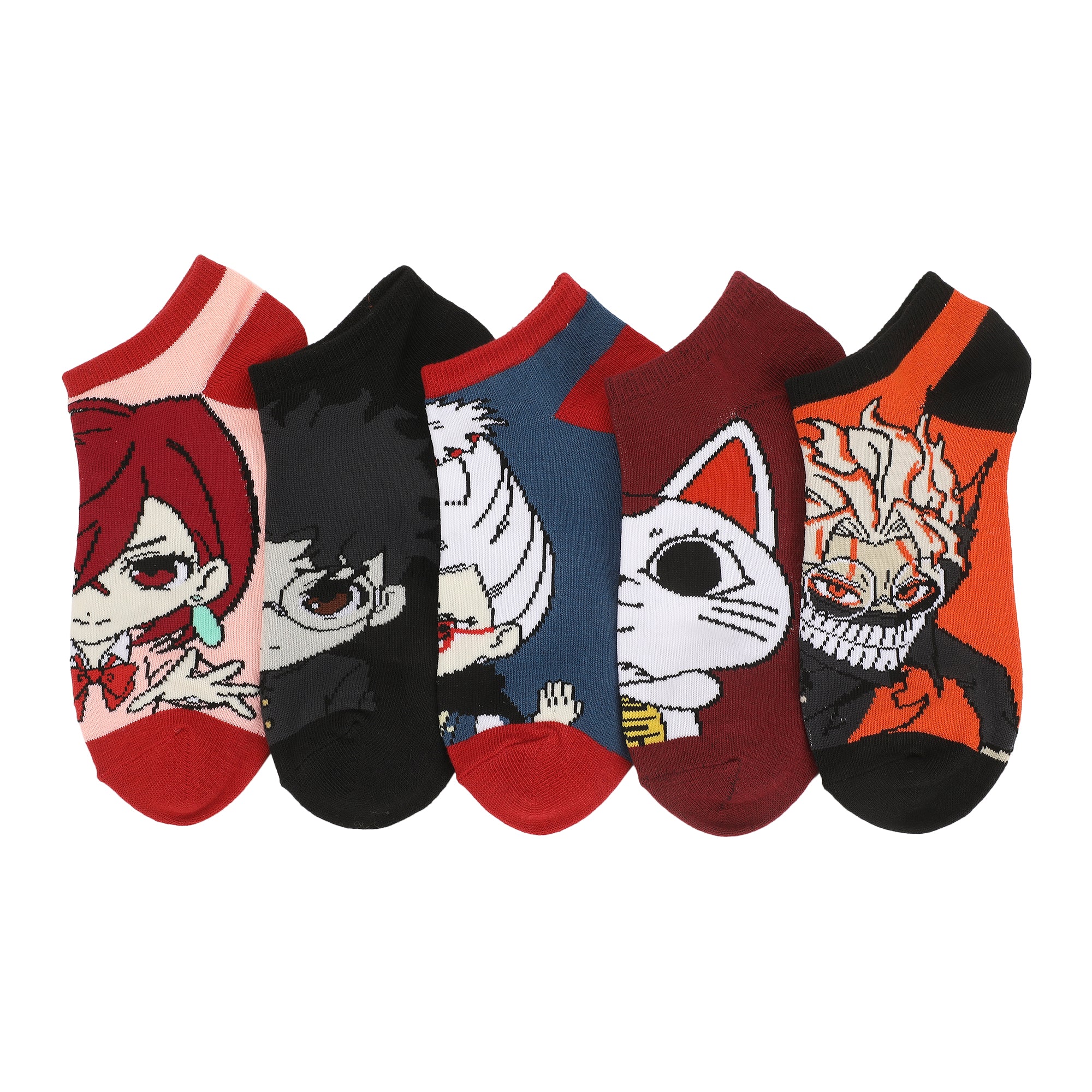 Dandadan Mix Characters Womens Ankle Socks 5 Pack