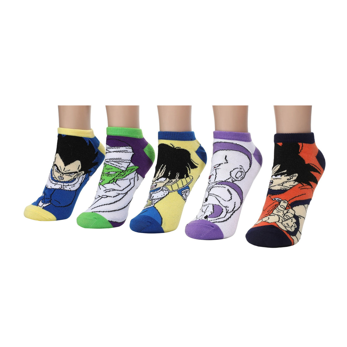 Dragon Ball Z Character Ankle Socks 5 Pack For Women