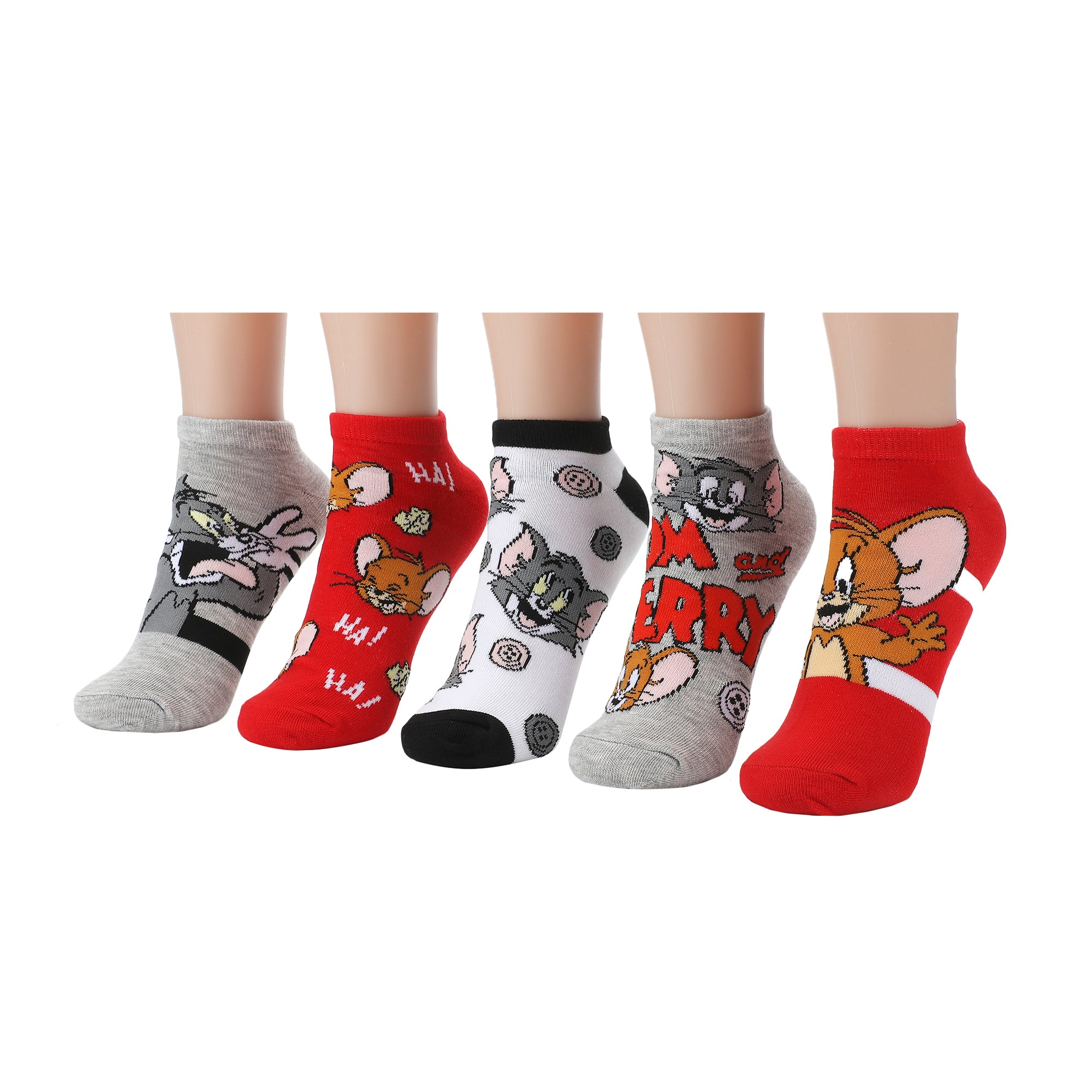 Tom & Jerry AOP Women's 5-Pack Ankle Socks