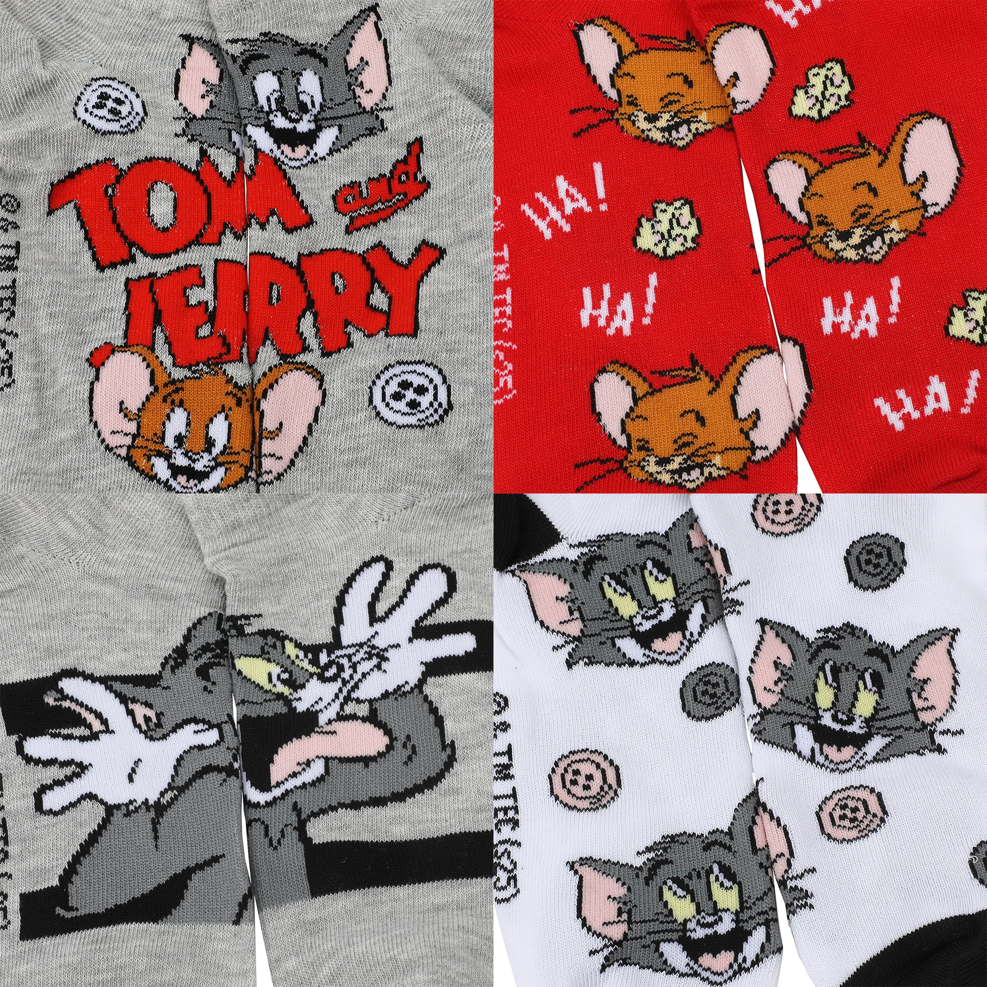 Tom & Jerry AOP Women's 5-Pack Ankle Socks