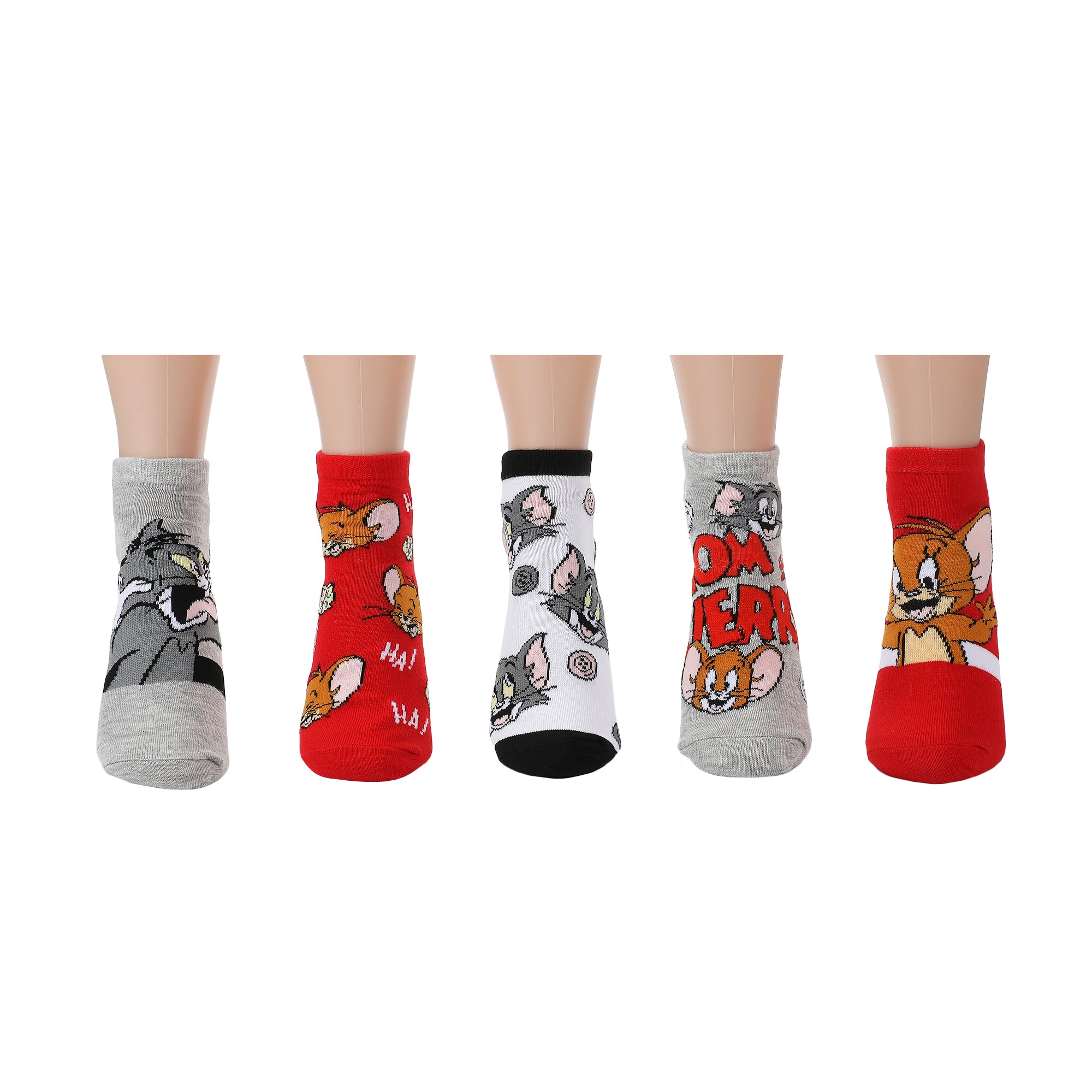 Tom & Jerry AOP Women's 5-Pack Ankle Socks