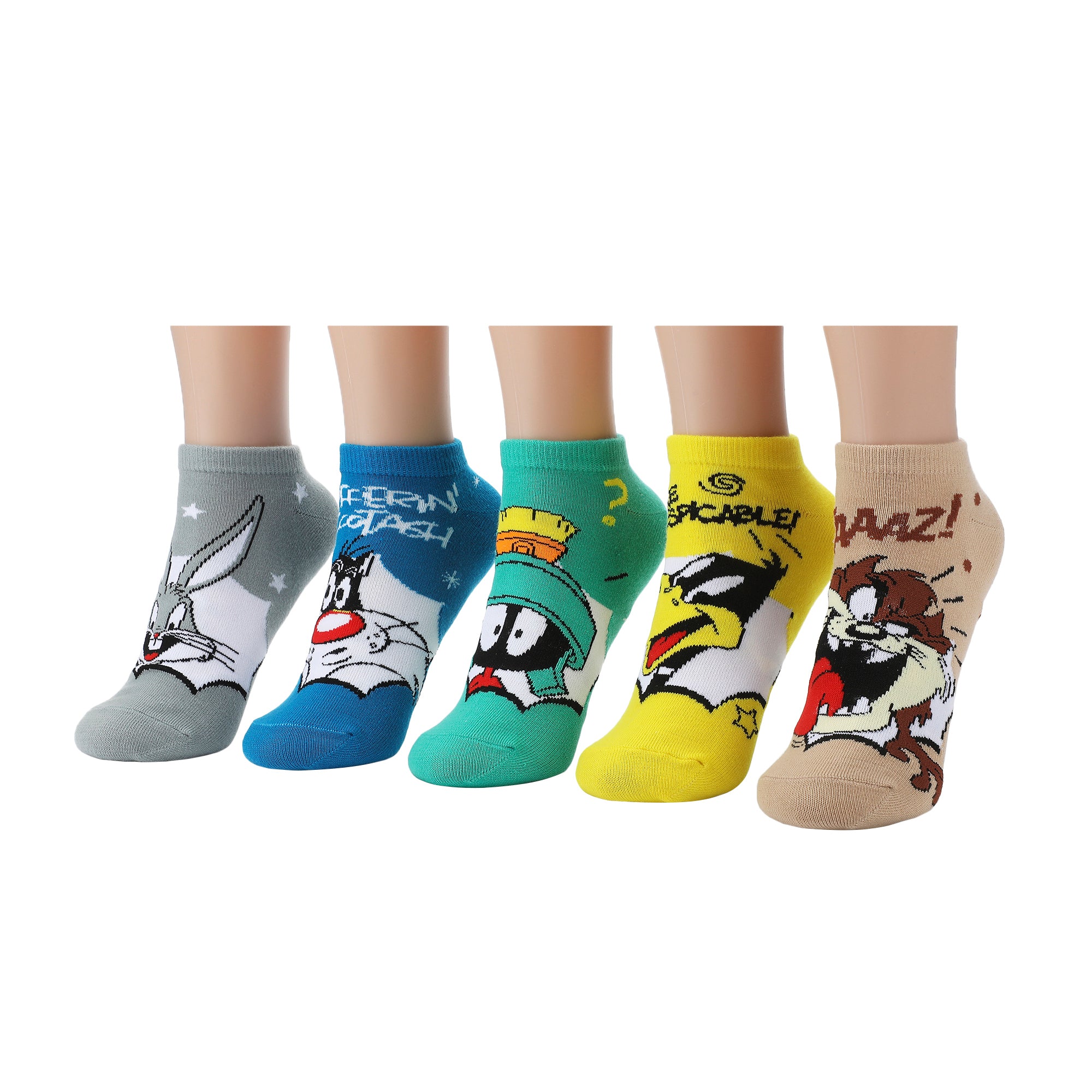 Looney Tunes Bugs Bunny and Character Women's 5-Pack Ankle Socks