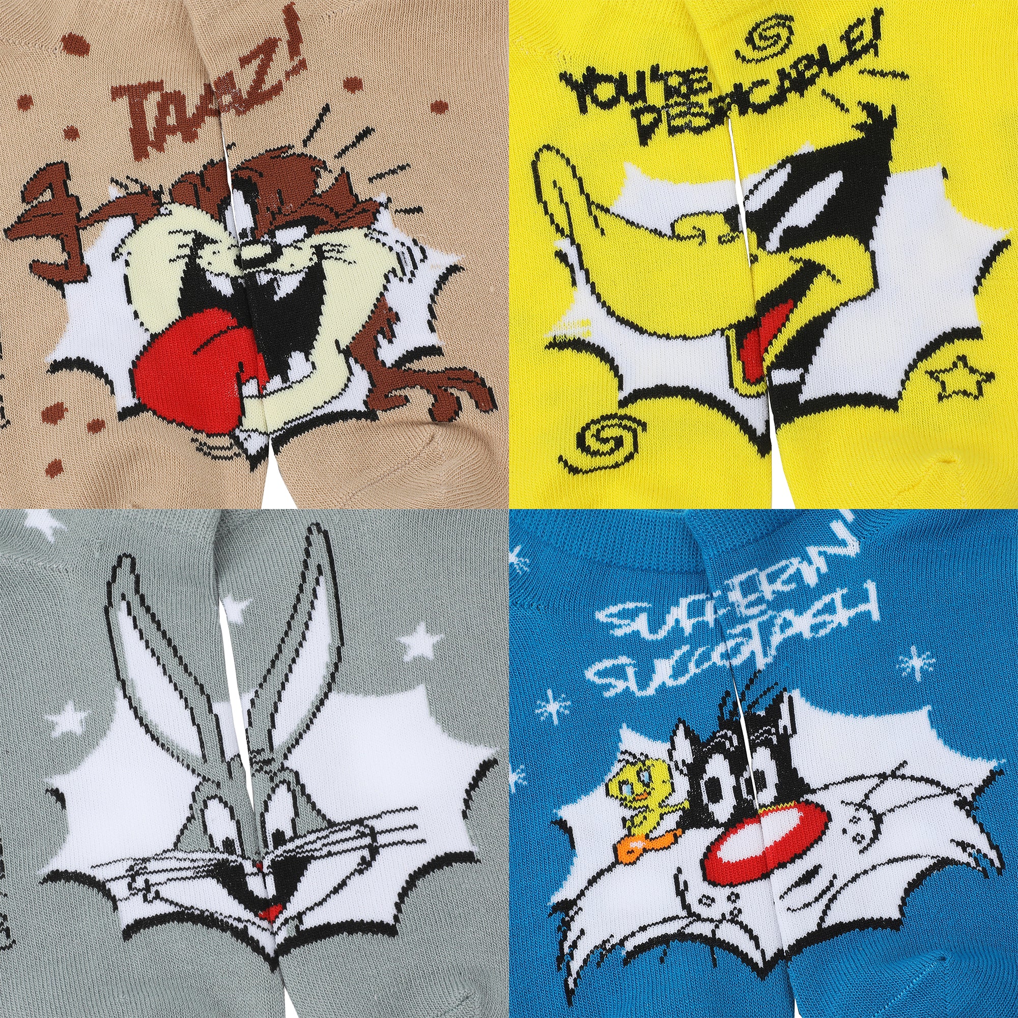 Looney Tunes Bugs Bunny and Character Women's 5-Pack Ankle Socks