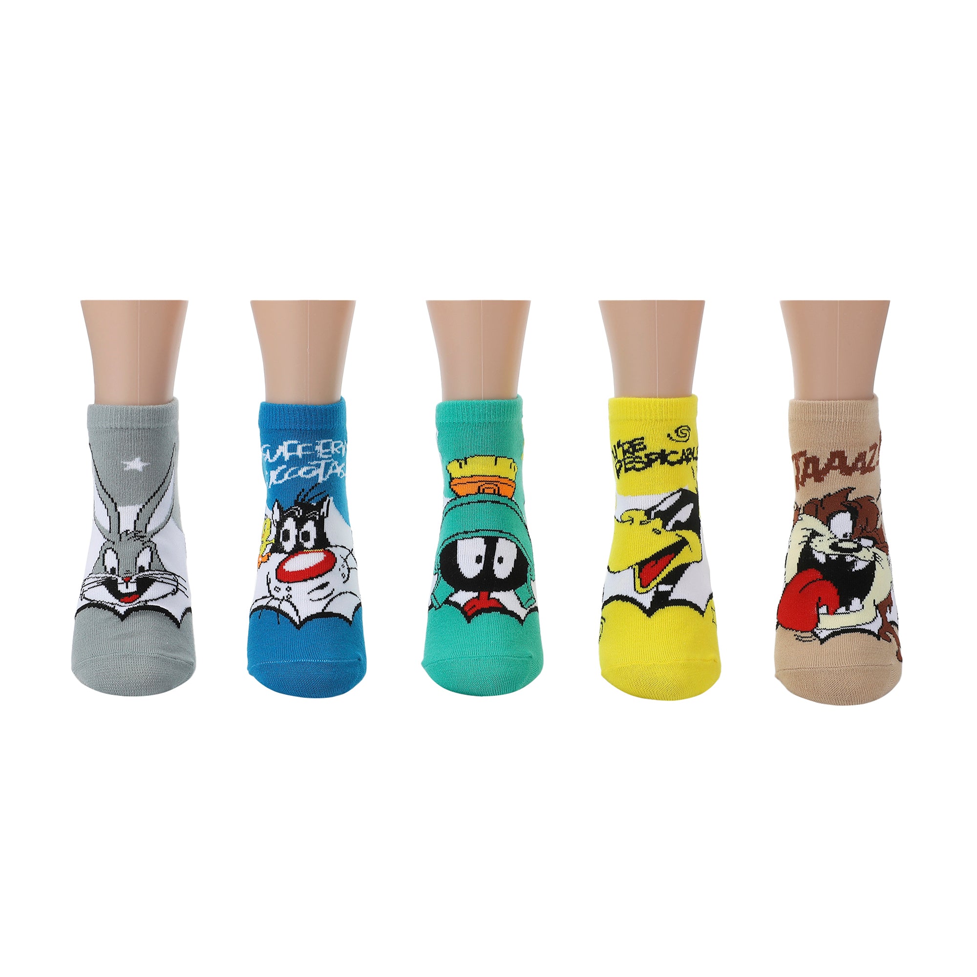Looney Tunes Bugs Bunny and Character Women's 5-Pack Ankle Socks
