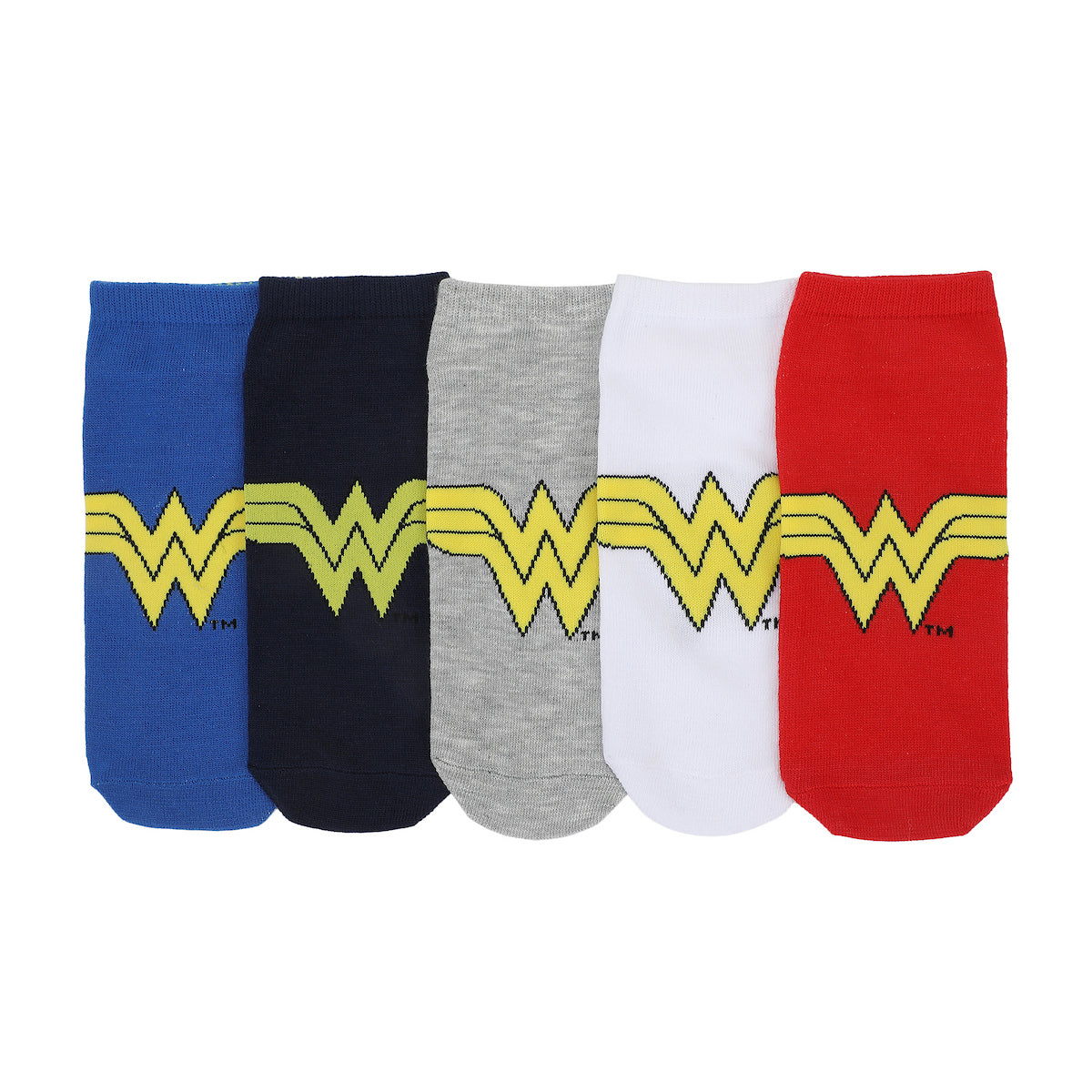 Wonder Woman Logo Women's 5-Pair Pack Ankle Socks
