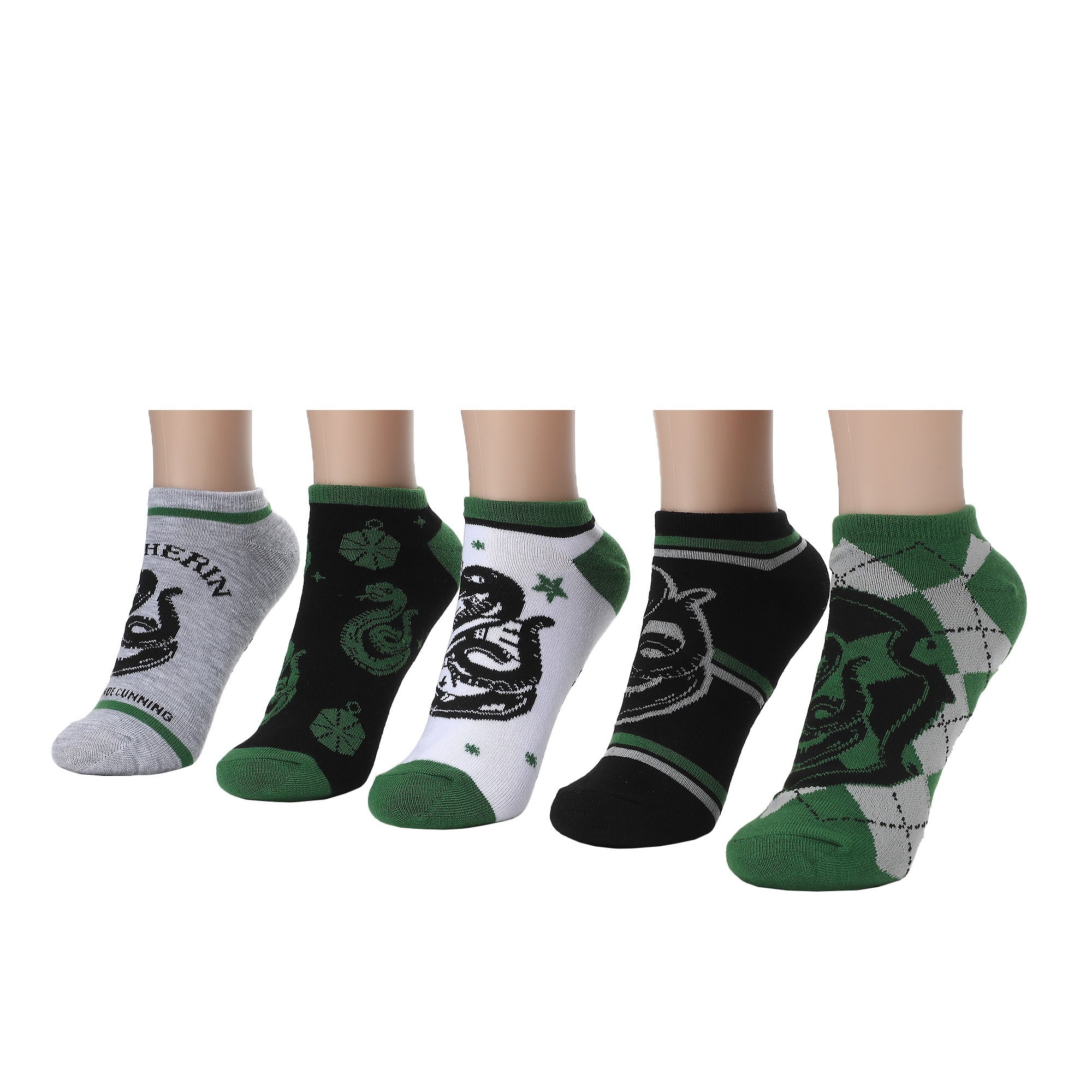 Harry Potter House of Slytherin Women’s Ankle Socks (Pack of 5)