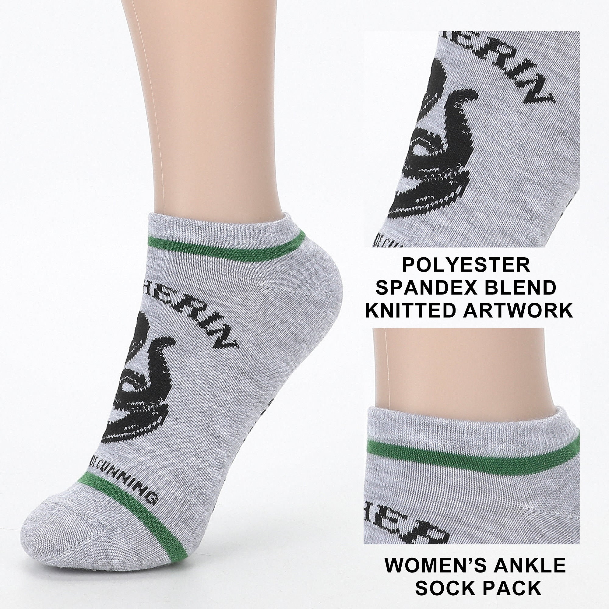 Harry Potter House of Slytherin Women’s Ankle Socks (Pack of 5)