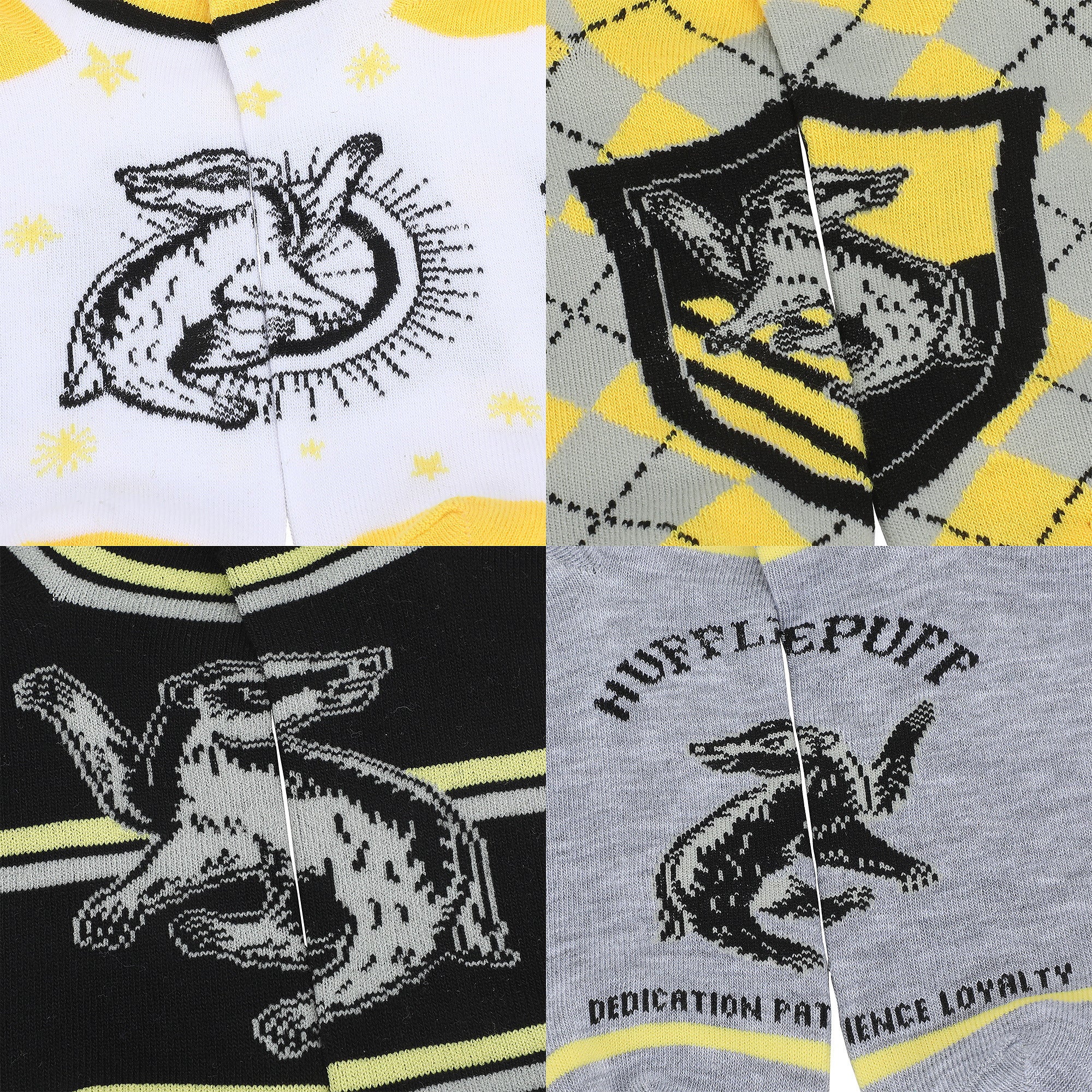 Harry Potter Hufflepuff Badgers Women’s 5-Pair Pack Ankle Socks