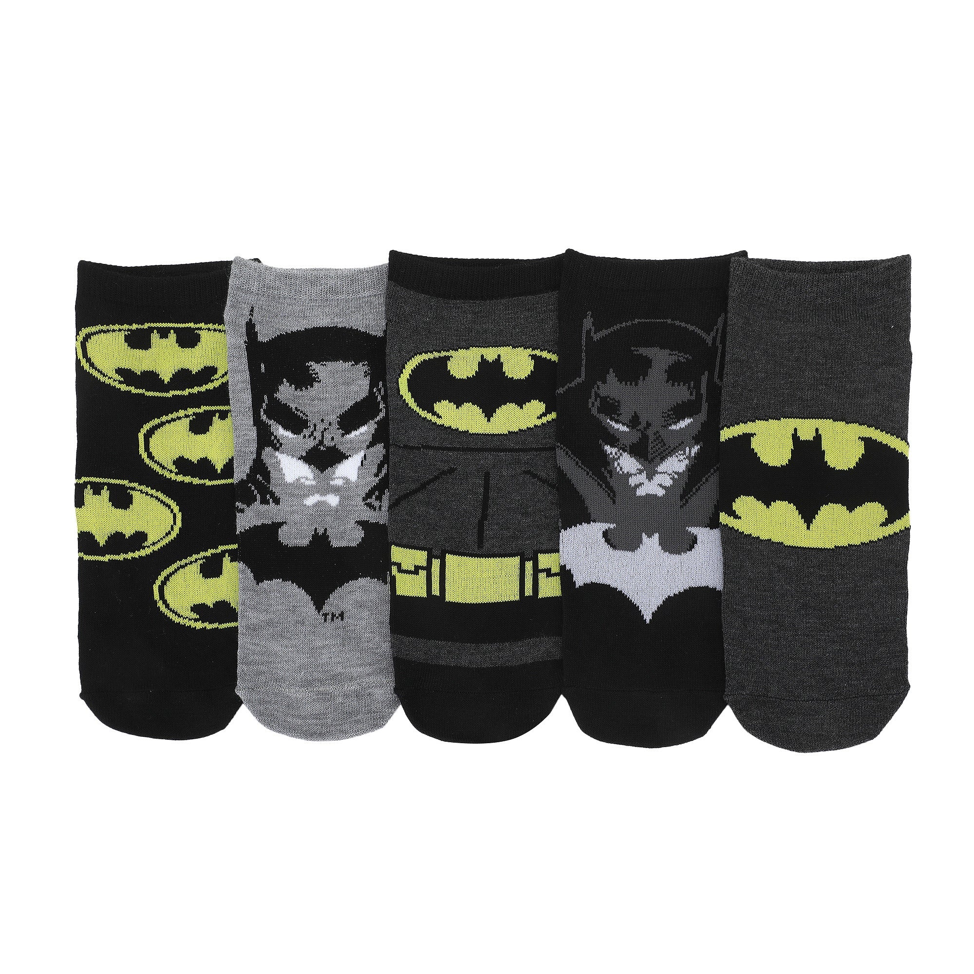 Batman Logos Women’s 5-Pair Pack Ankle Socks