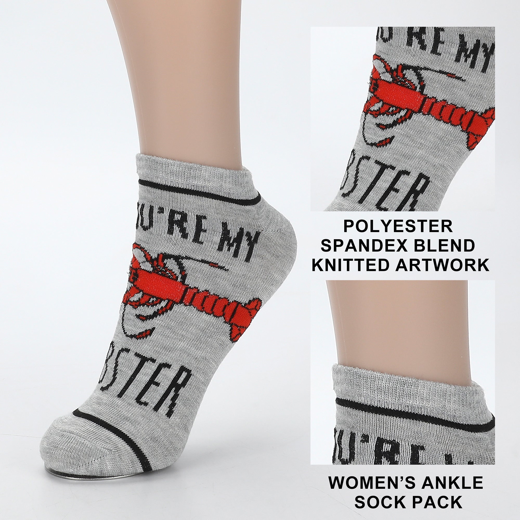 Friends TV Quotes Women’s 5-Pair Pack Ankle Socks