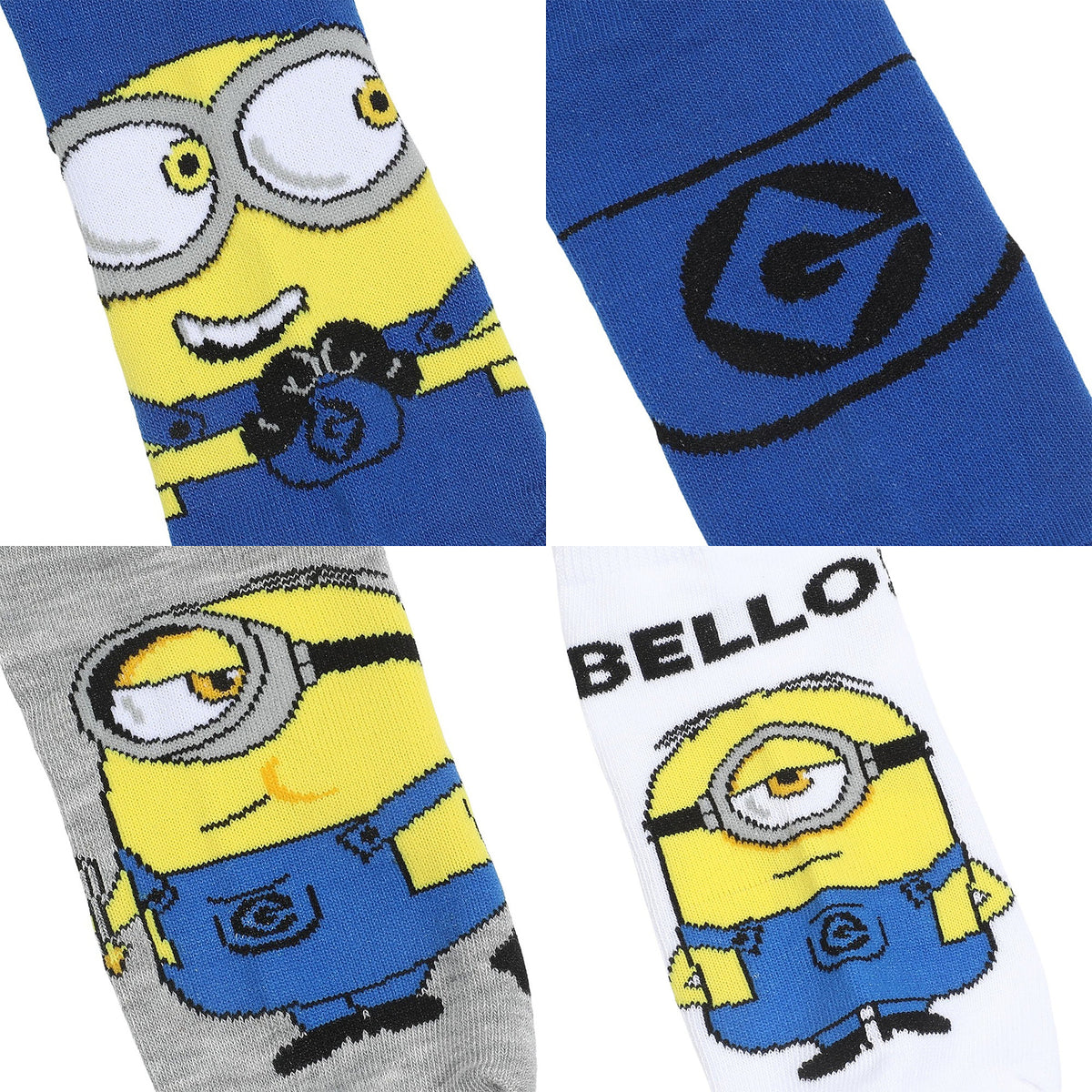 Minions Multi Character Ankle Sock for Adult Women Fandom Wear