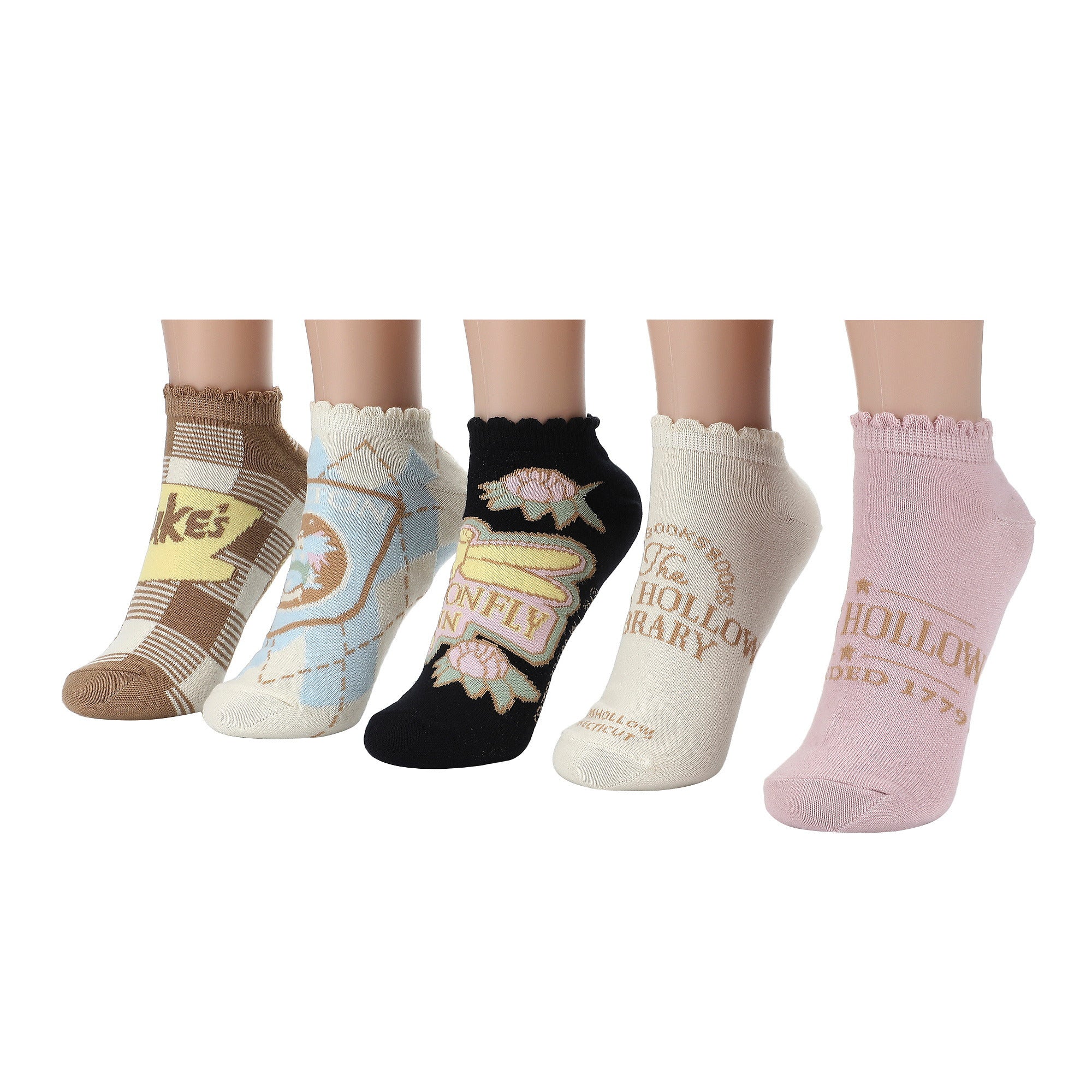 Gilmore Girls Stars Hollow Logos Women’s 5-Pair Pack Ankle Socks
