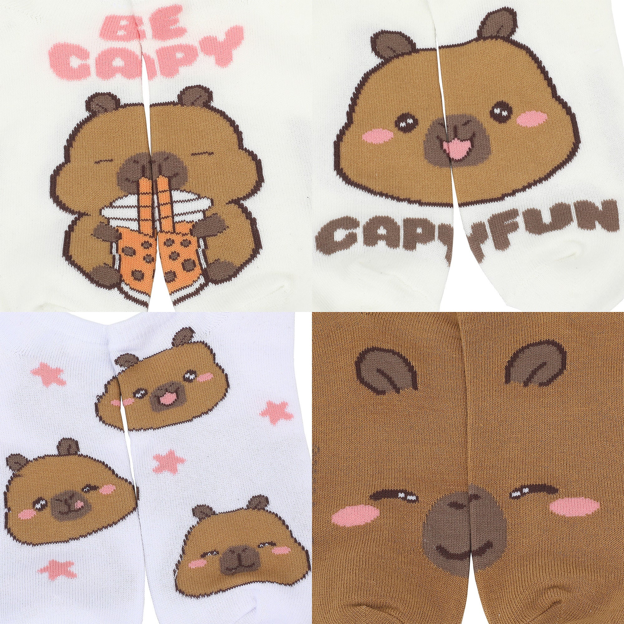 Capyfun Cute Characters Ankle Socks 5 Pack for Women