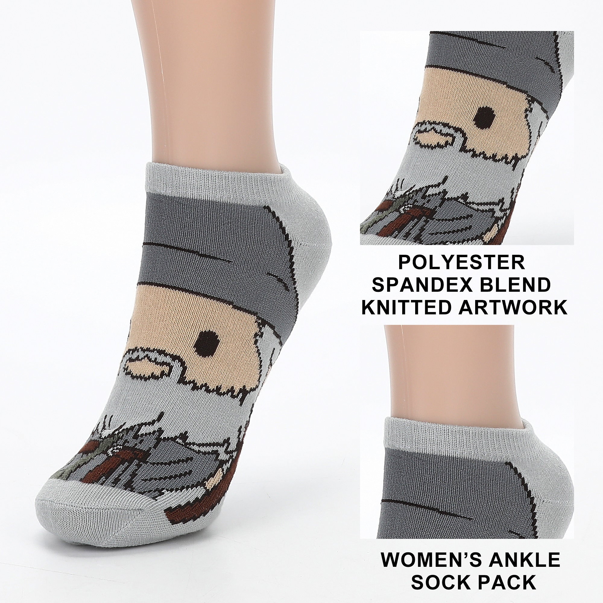 Lord of the Rings Favorite Characters Women’s Ankle Socks (Pack of 5)