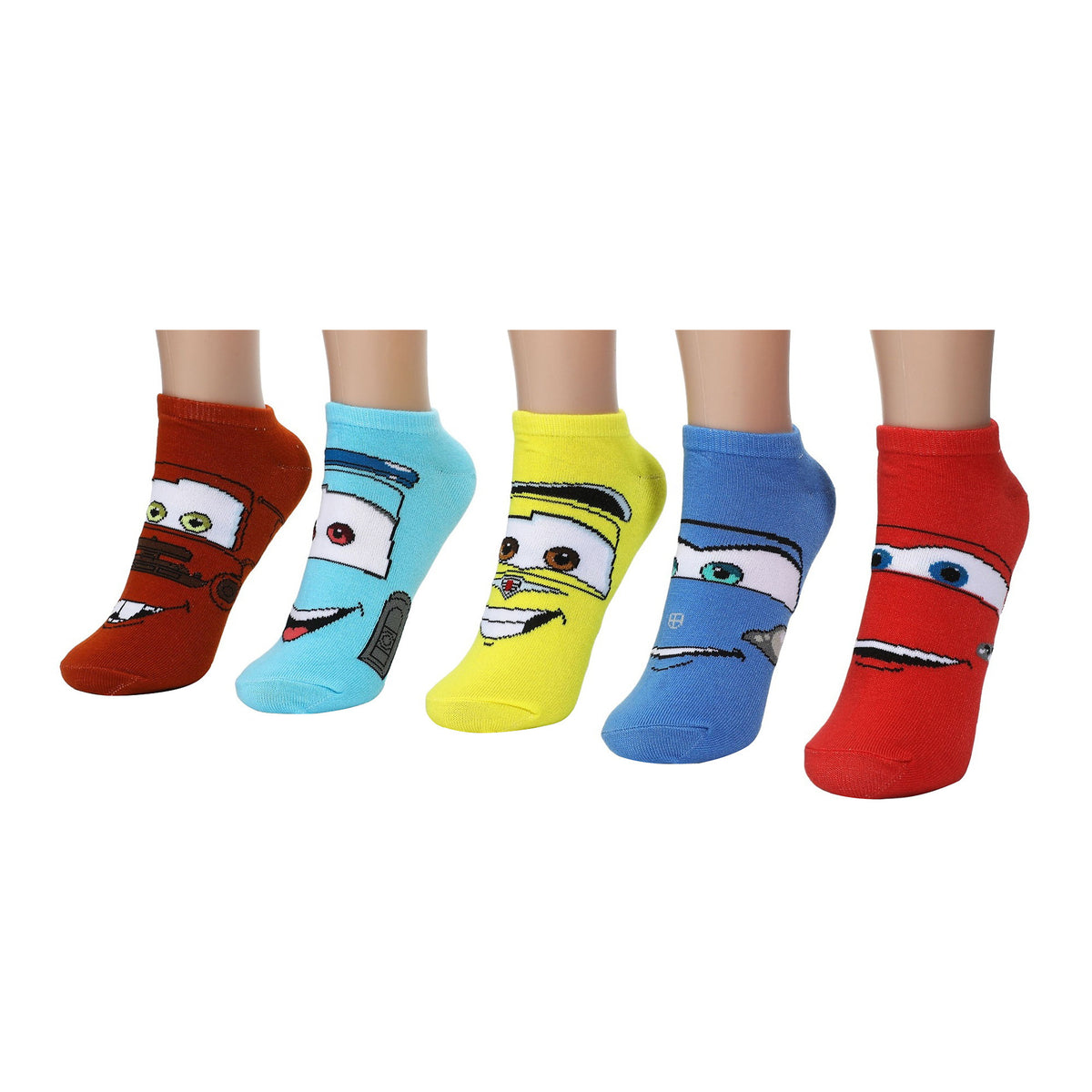 Cars Lightning McQueen Mater Sally 5 Pack Ankle Socks