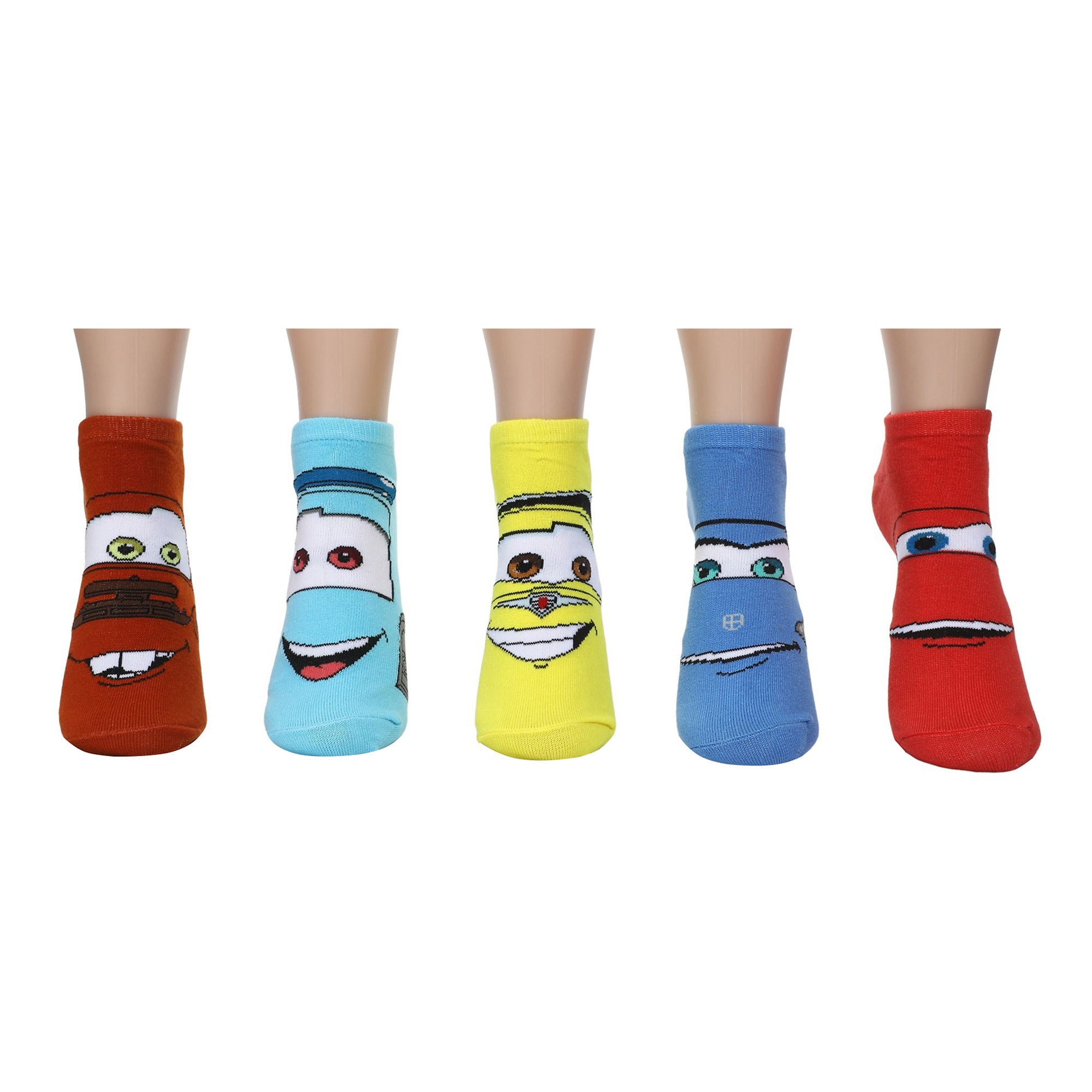 Cars Lightning McQueen Mater Sally 5 Pack Ankle Socks