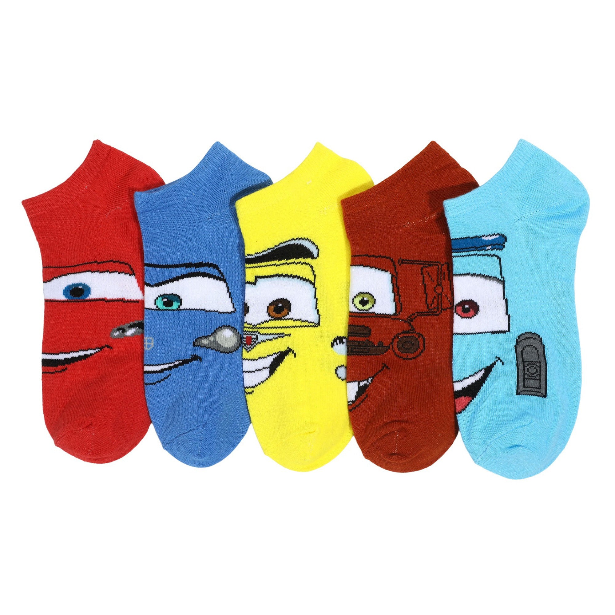 Cars Lightning McQueen Mater Sally 5 Pack Ankle Socks