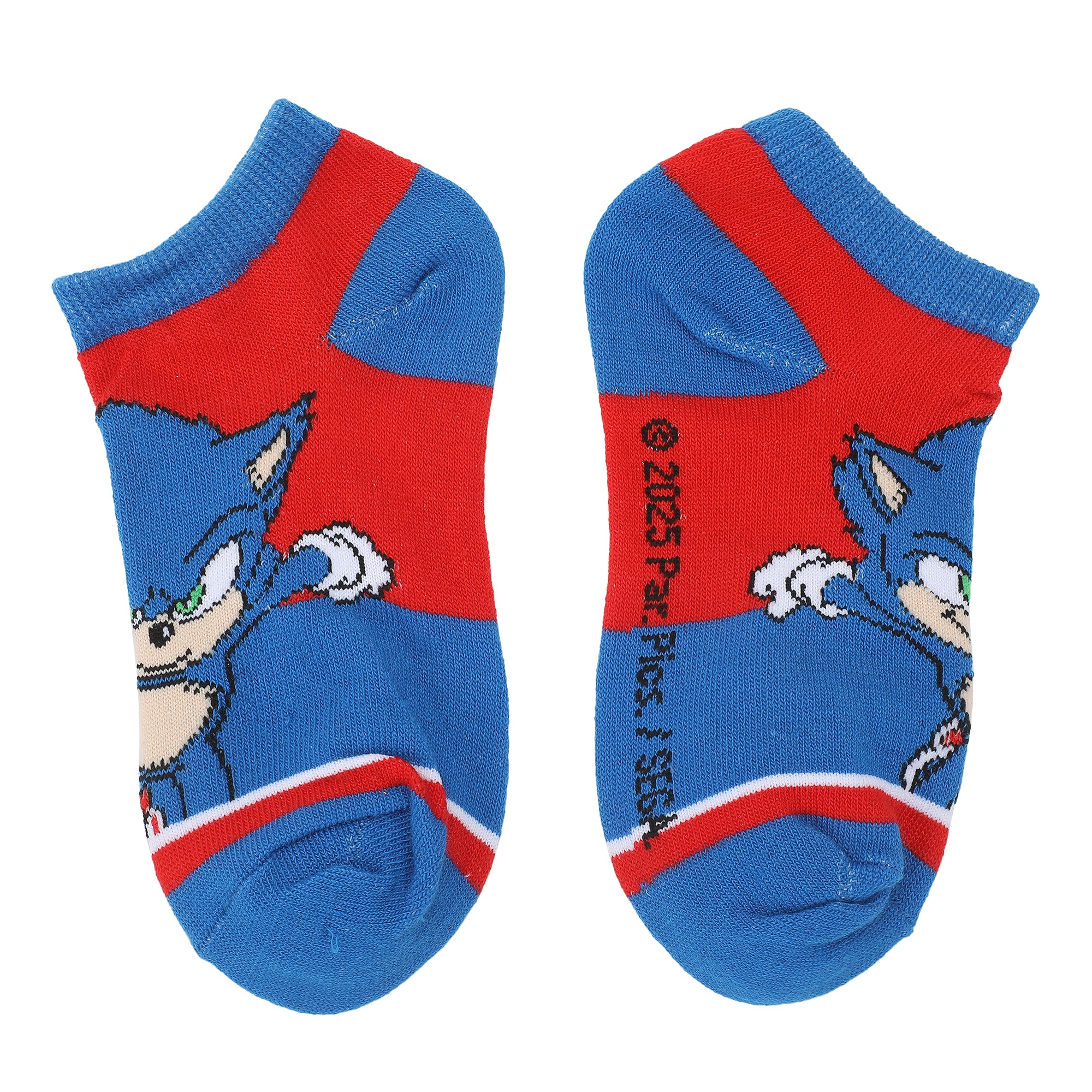 Sonic The Hedgehog Character Art Youth 6-Pair Ankle Socks