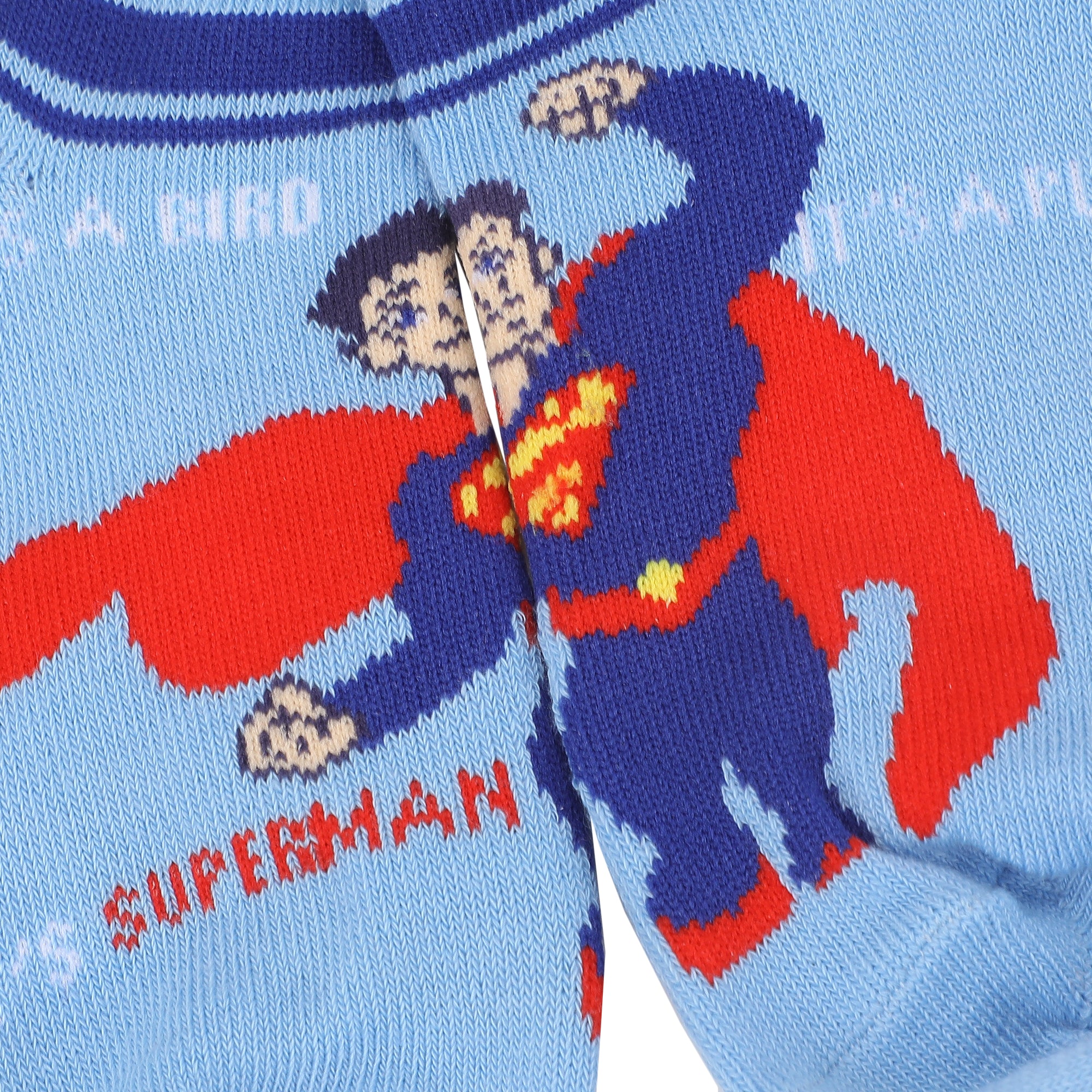 Superman On Different Character Youth Ankle Socks 6 Pack