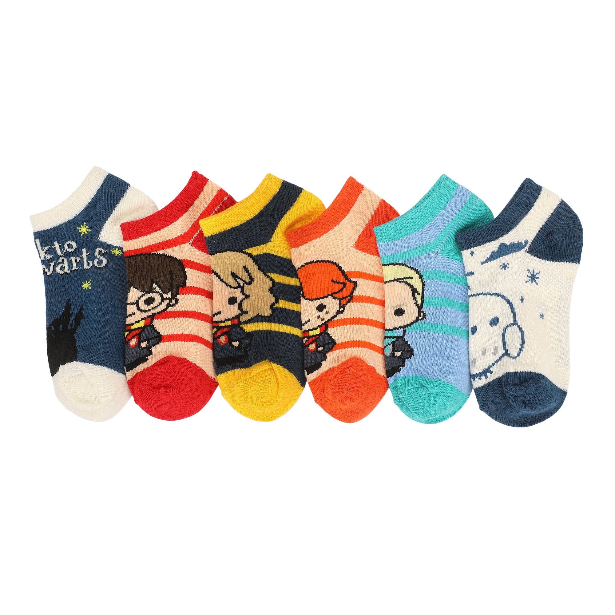 Harry Potter Harry, Hermione, Ron and Draco Youth Ankle Socks 6 Pack