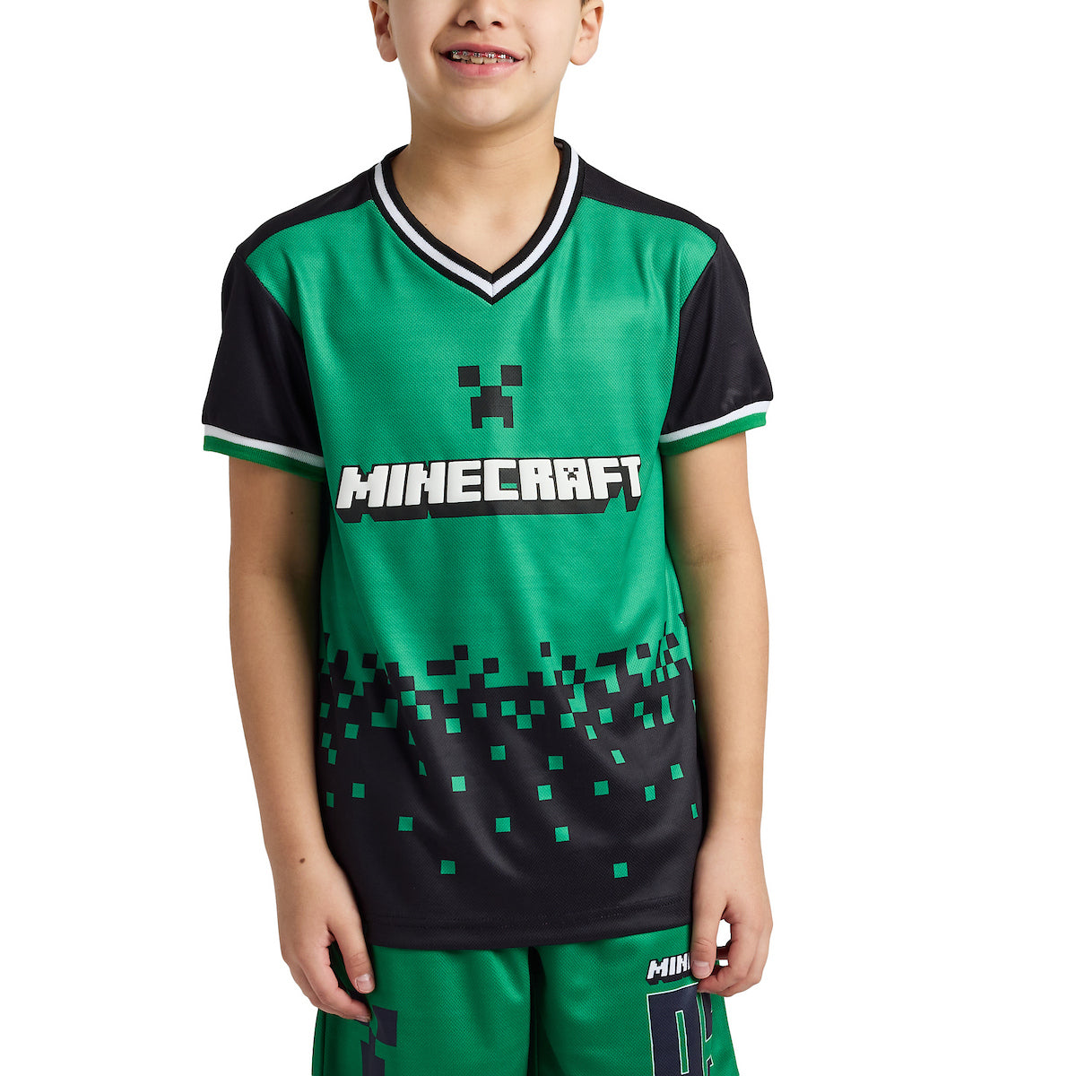 Minecraft Creeper 09 Boy's 2-Pack Soccer Jersey & Shorts Combo Set