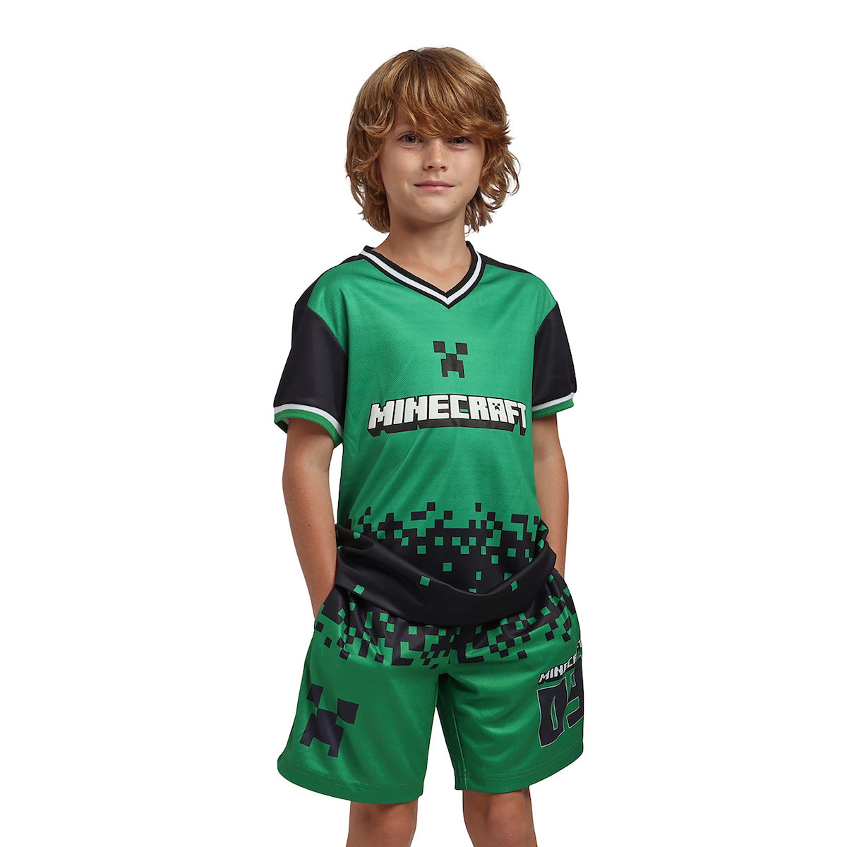 Minecraft Creeper 09 Boy's 2-Pack Soccer Jersey & Shorts Combo Set