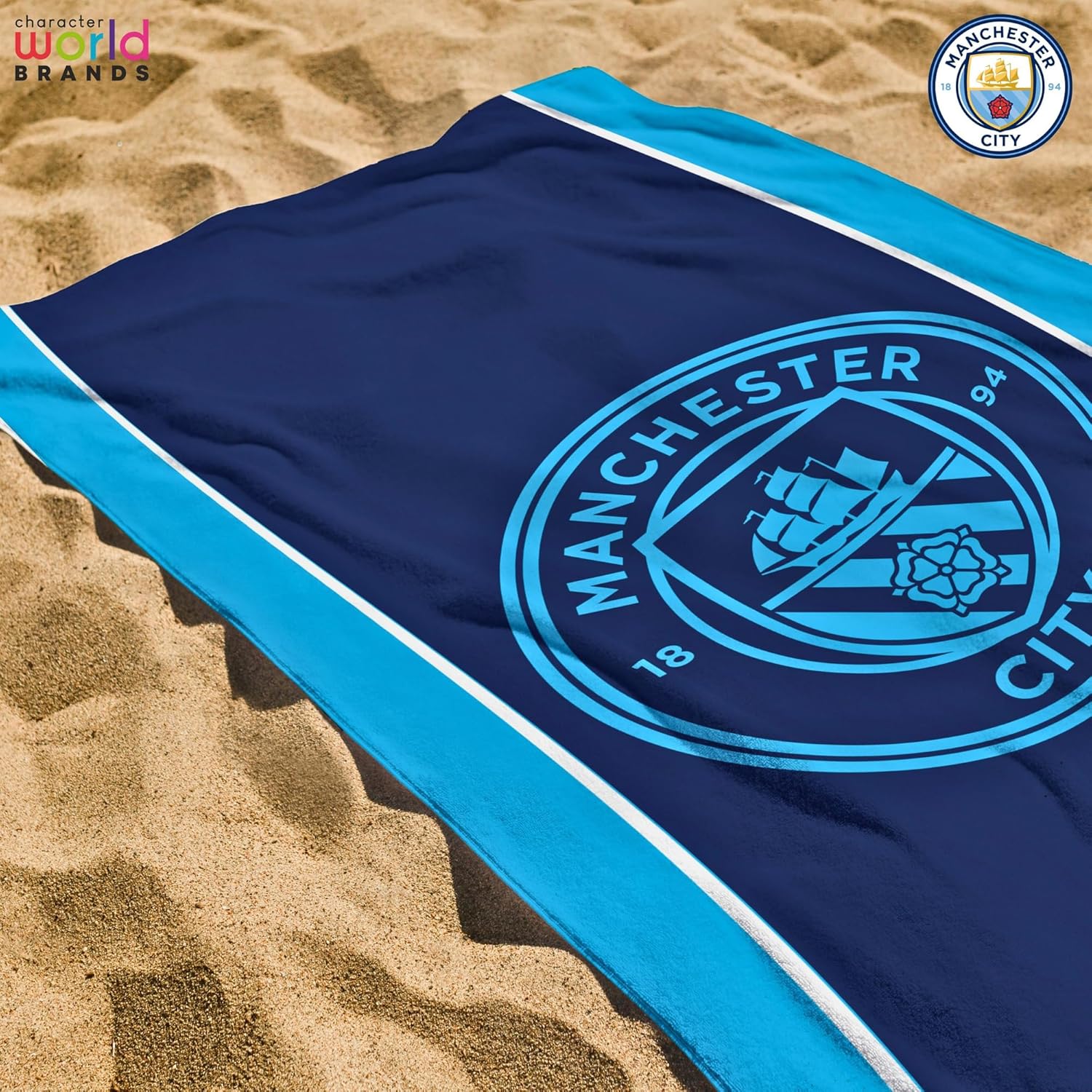 Manchester City FC Character World Official Towel (30 x 60 Inches)