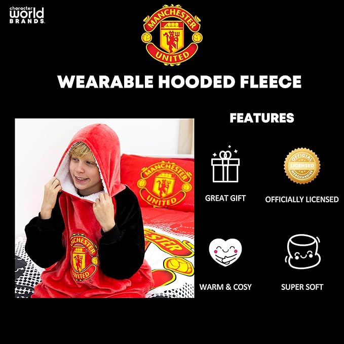 Manchester United Oversized Wearable Hooded Blanket