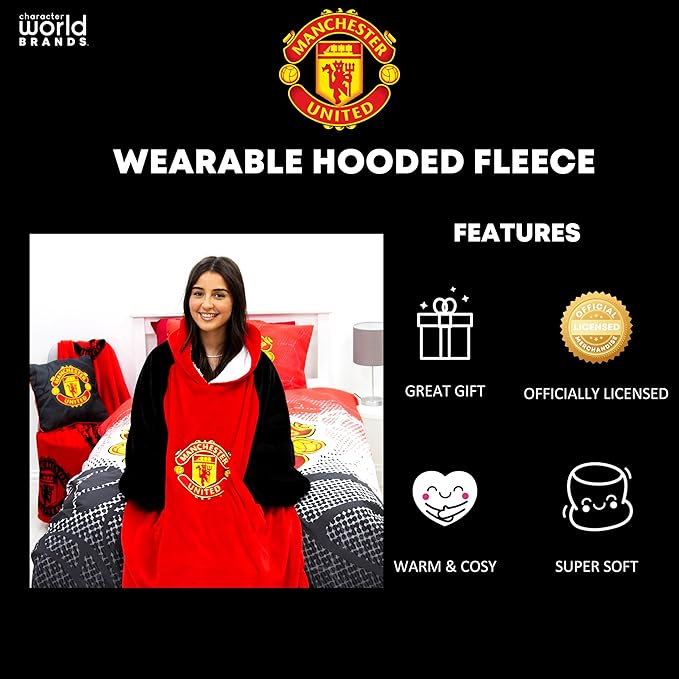 Manchester United Oversized Wearable Hooded Blanket