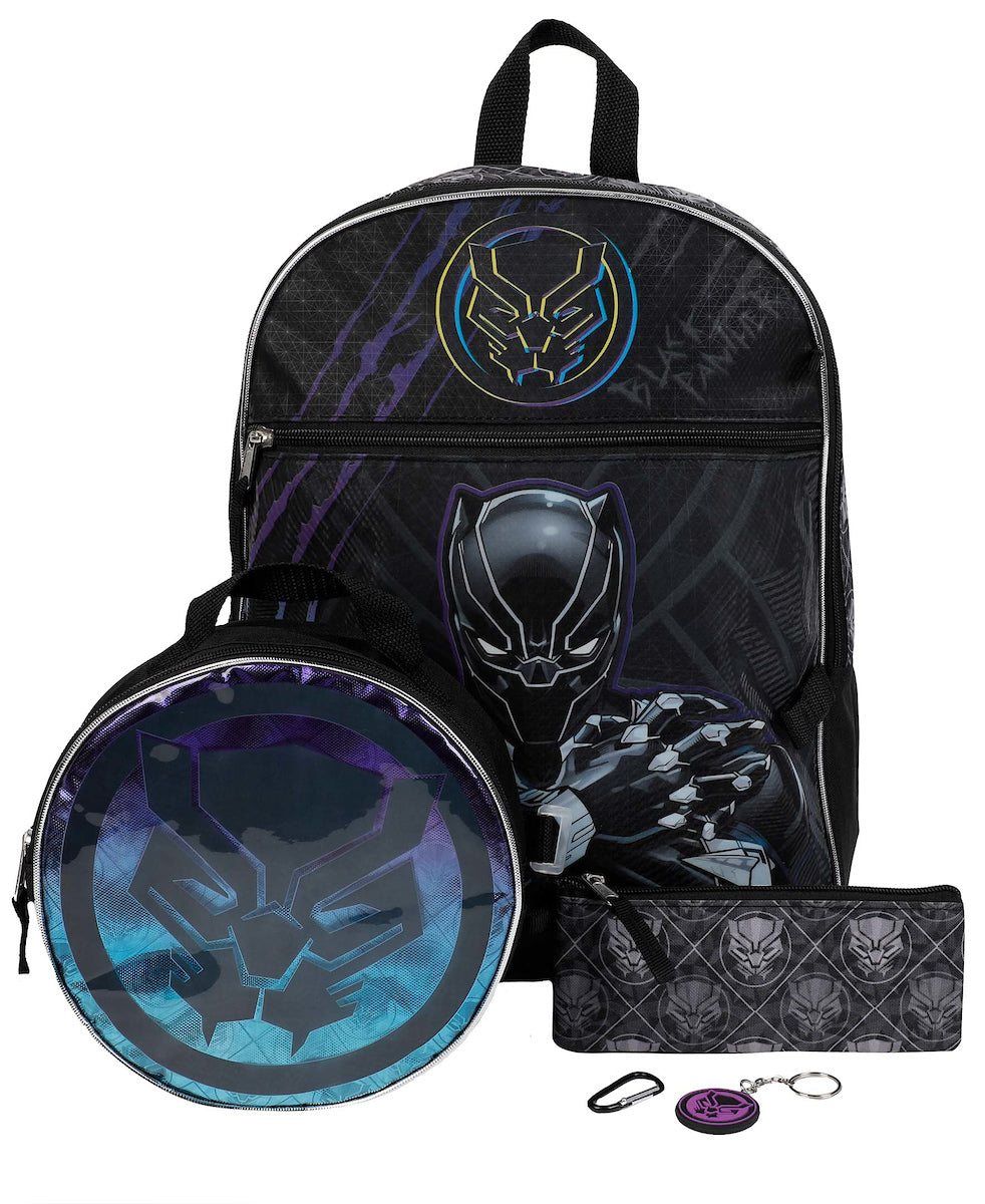 Marvel Comics Black Panther 5-Piece Backpack Set