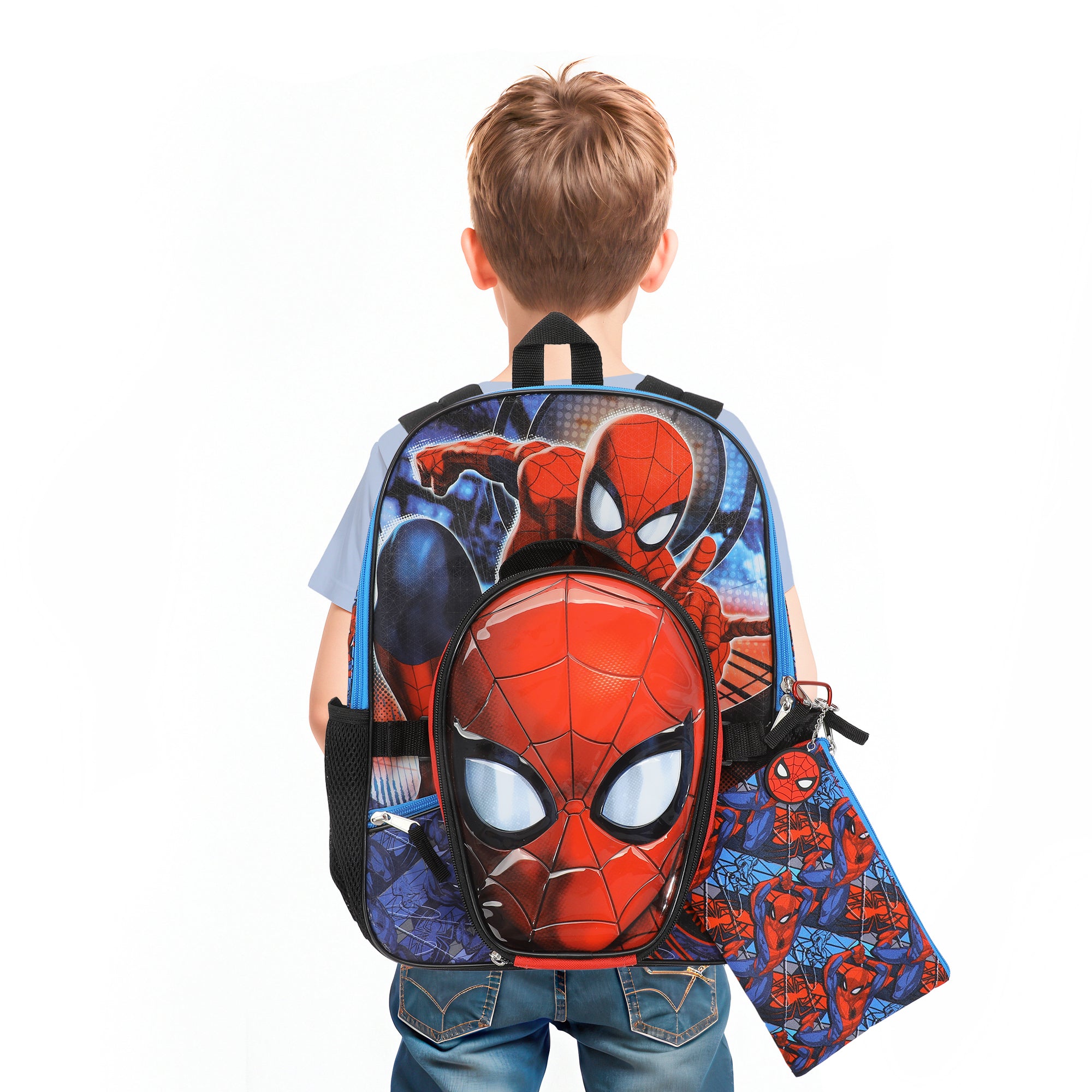 Spider-Man Swinging 5-Piece 16" Backpack with lunch kit for Boys