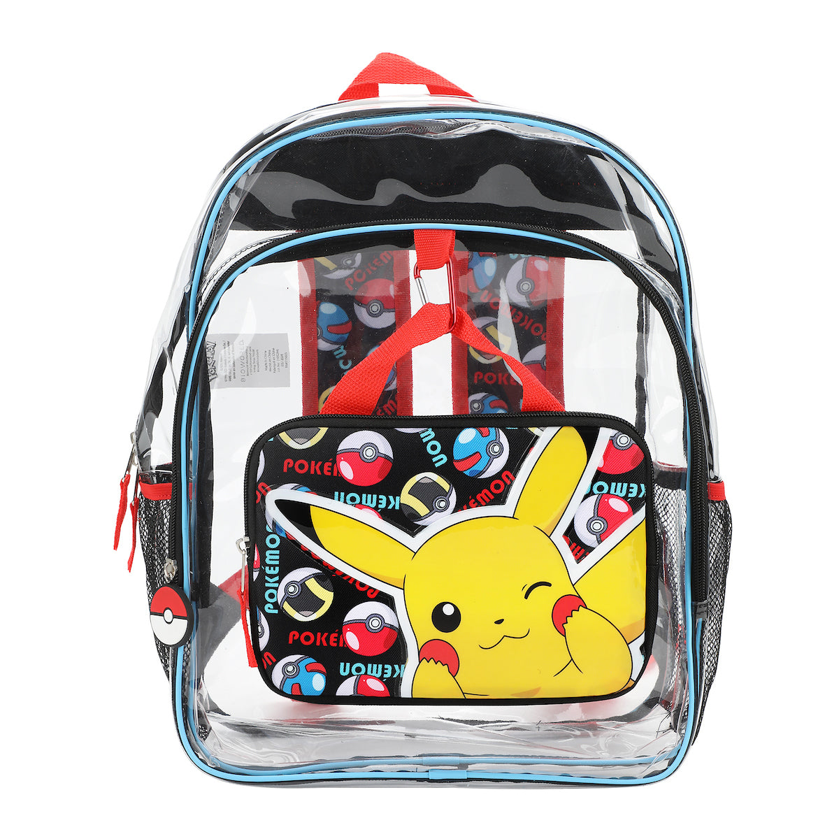 Pokémon Pikachu 3-Piece 16" Backpack Set with Padded Utility Case & Carabiner
