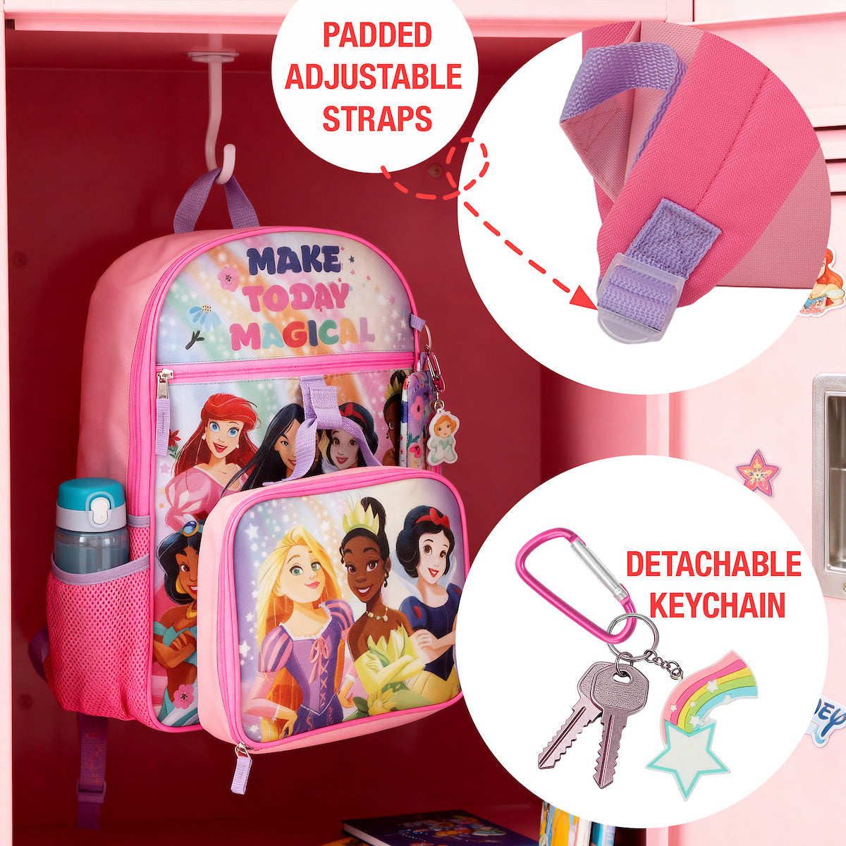 Disney Princesses Make Today Magical 5-Piece Backpack & Lunchbox Set