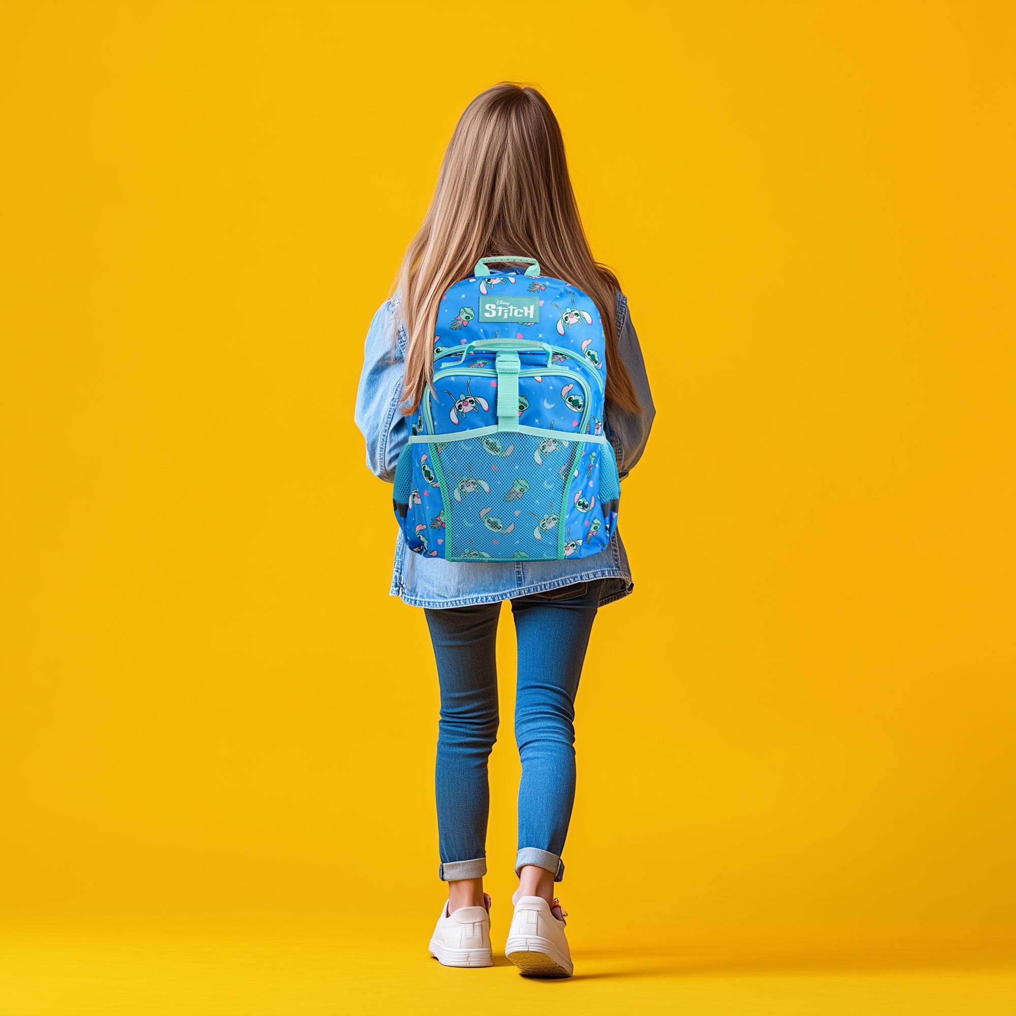 Disney's Stitch 2-Piece 16" Premium Youth Backpack & Lunch Kit Set For Girls