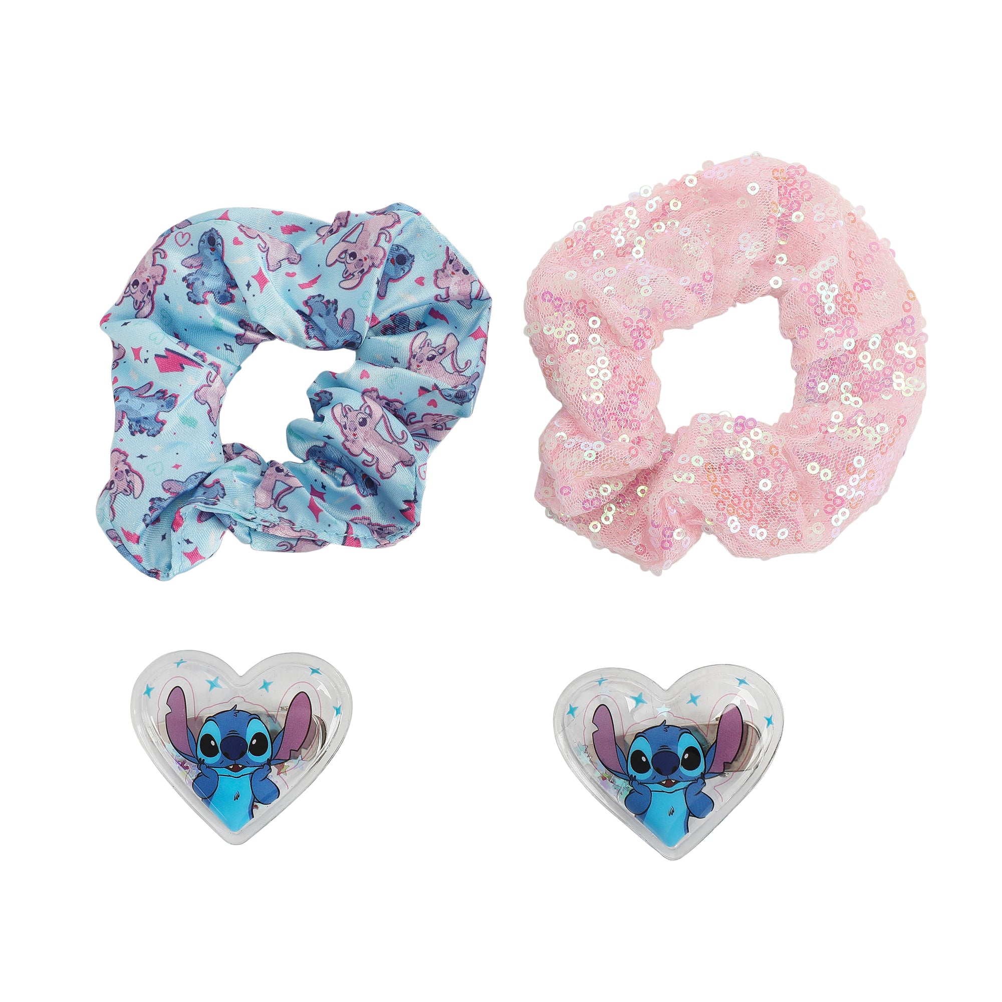 Disney's Stitch and Angel 5-Piece 16" Backpack & Hair Care Value Set