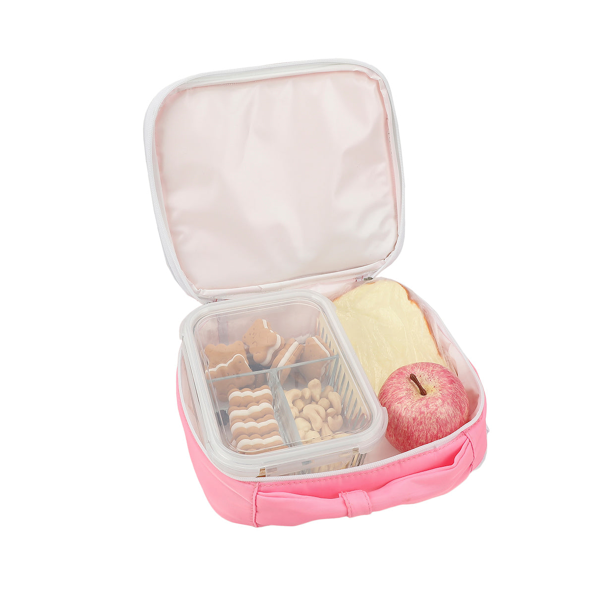 Packed Party Silver & Black Confetti Pink 17" Backpack With Lunchbox