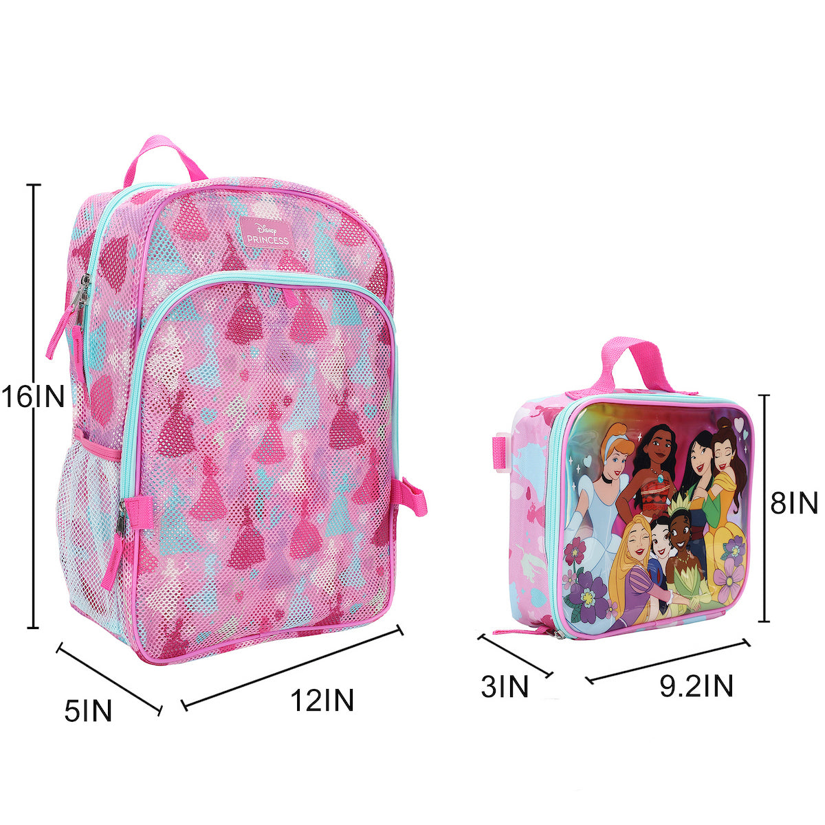 Disney Princess Group Shot 16” Backpack With Lunch Kit
