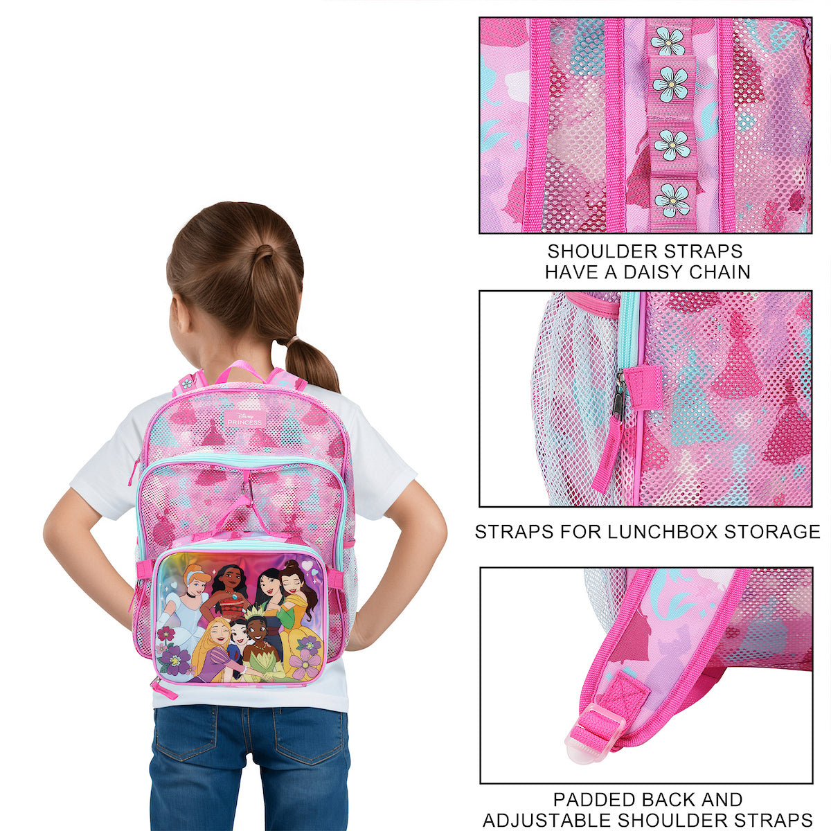 Disney Princess Group Shot 16” Backpack With Lunch Kit